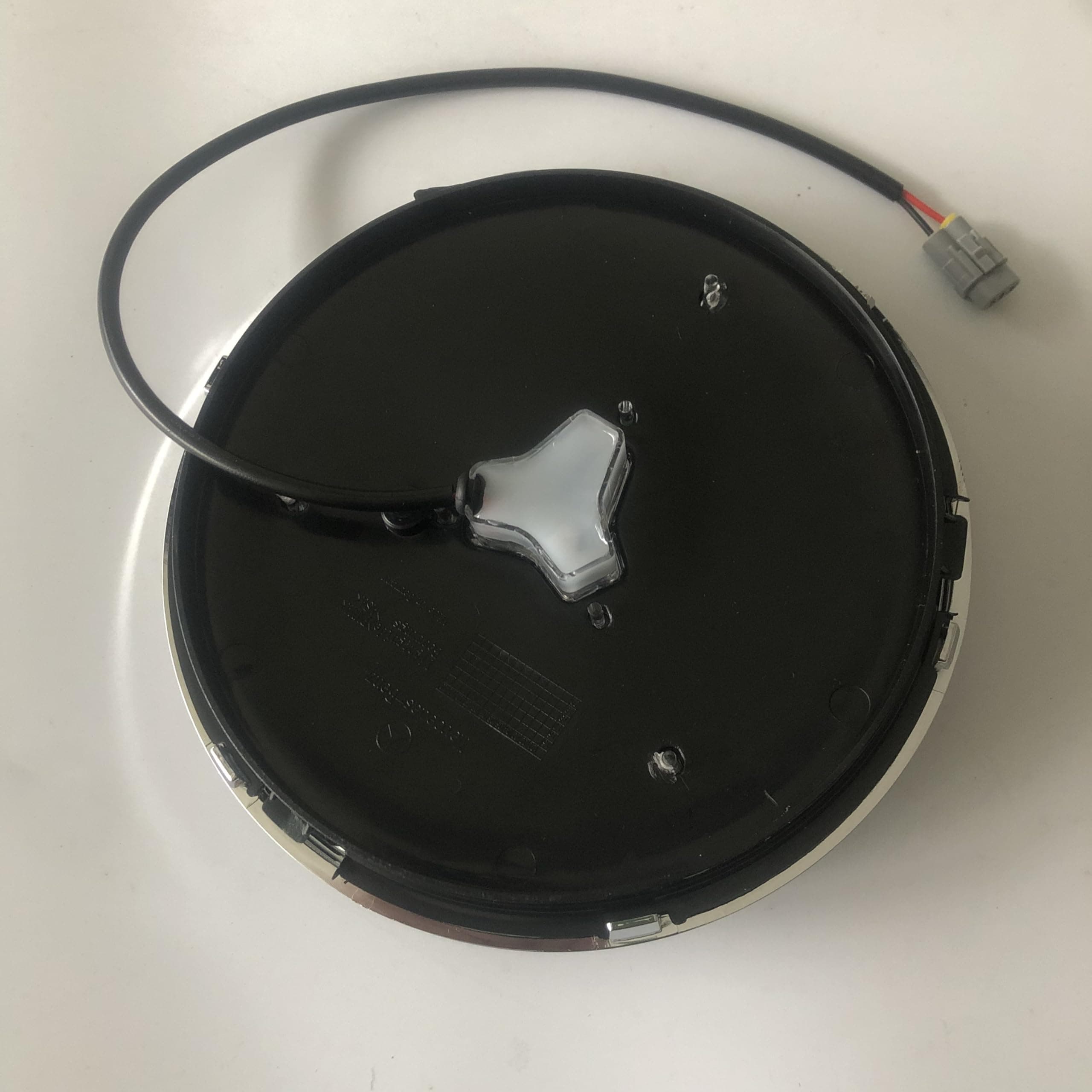 Silver LED Light 3D Badge Mirror Emblem Front Grille Star Illuminated Logo for MB auto 08-13 W204 C300 X204 GLK250 W245 B200 V250 G500 car (W204)