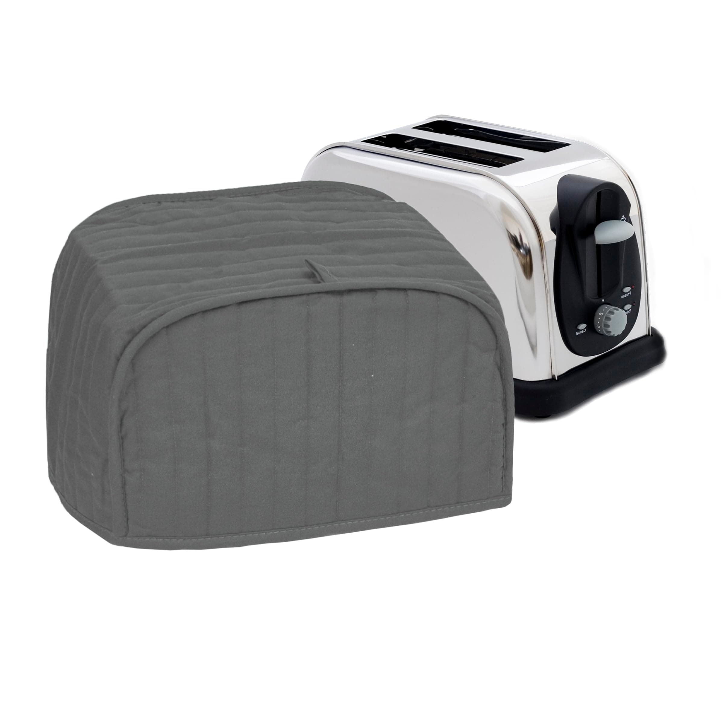 Ritz (Two Slice Toaster Cover, Graphite) - Polyester/Cotton Quilted Two Slice Toaster Appliance Cover, Dust and Fingerprint Protection, Machine Washable, Graphite