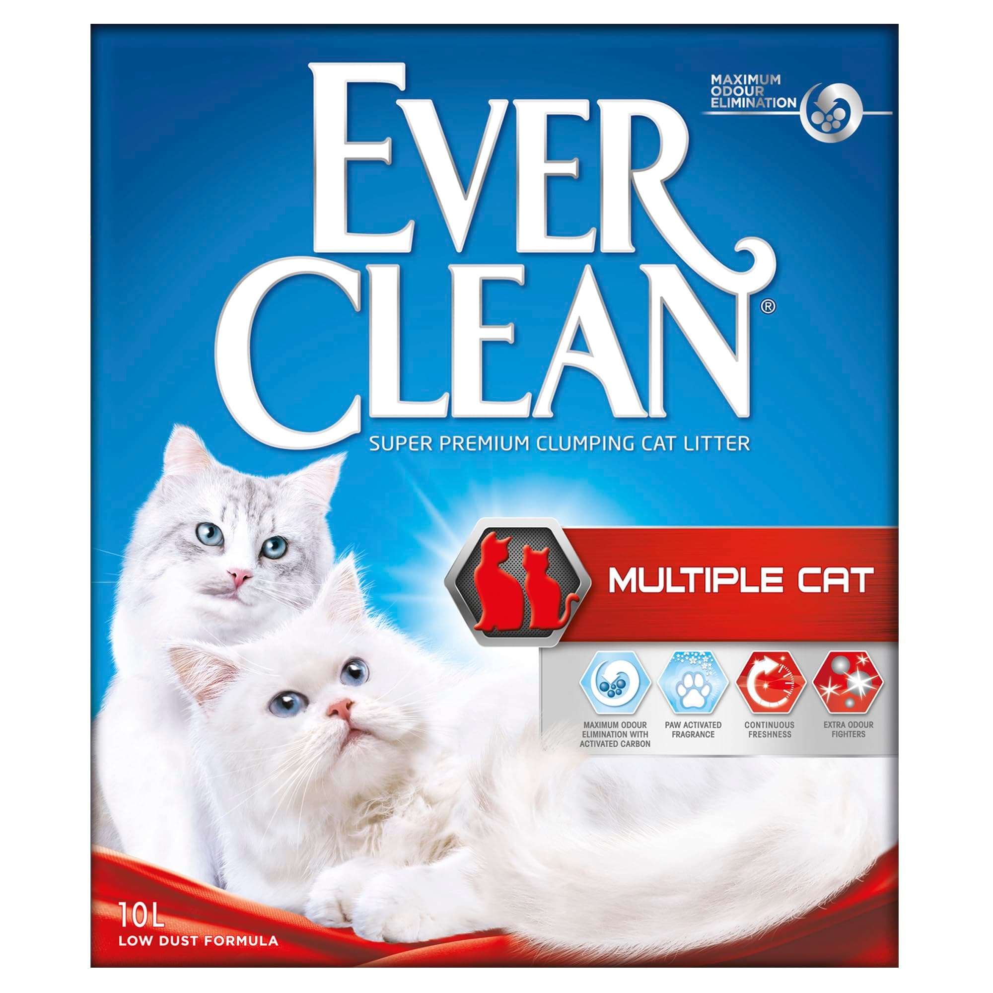 Clumping Cat Litter, Multiple Cat, Scented for long-lasting freshness, Unbeatable Clumping Strength, 10L