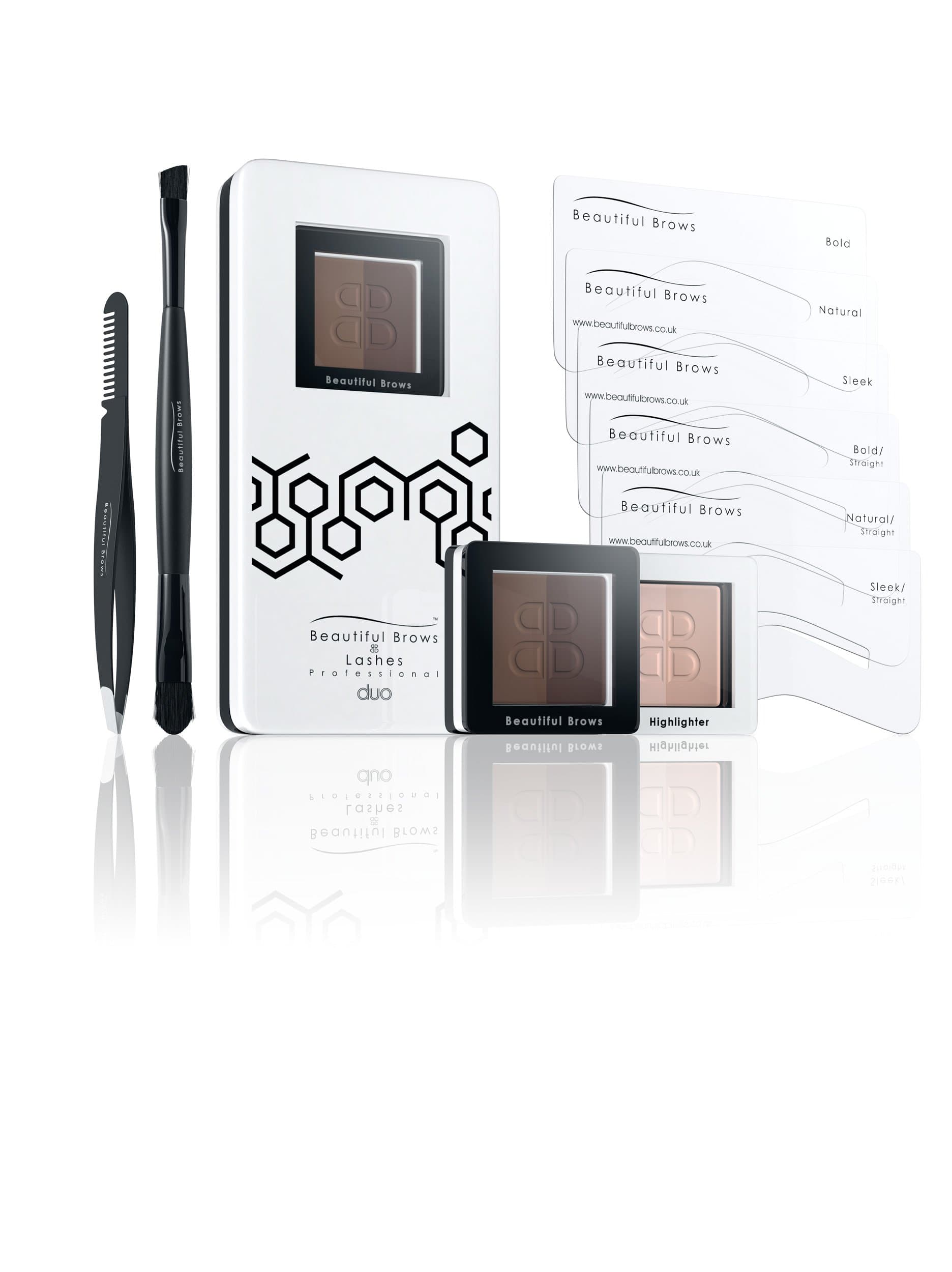 Beautiful BrowsDUO EYEBROW KIT (Dark Brown- Chocolate)