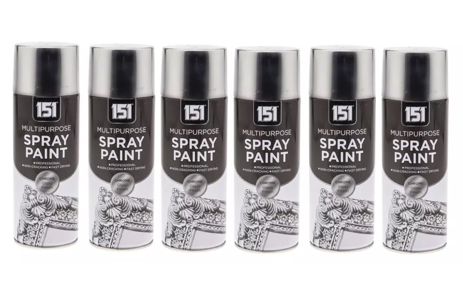 Chrome Gloss - 400ML MULTIPURPOSE SPRAY PAINT DECORATIVE INTERIOR EXTERIOR PAINT FAST DRYING-SZL