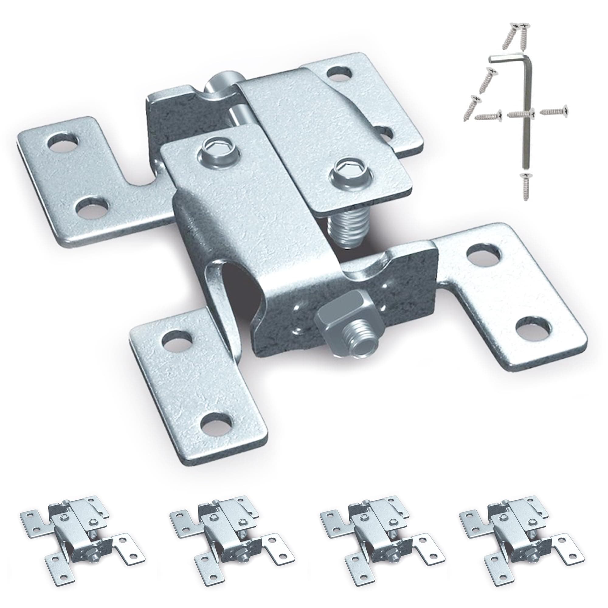 Countertop Joint Fasteners Double Action - 4-Pack, Adjustable Flip Bolt Fastener for Counter-top Table-top Connector Hardware, Miter Draw Bolt Joint Seam Woodwork Surface Connector Kit