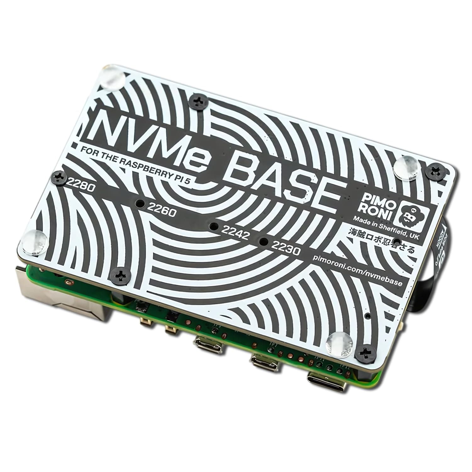 NVMe Base for Raspberry Pi 5 M.2 HAT PCIe Extension Board (M.2 2230 to 2280 Supported) (0TB (M.2))
