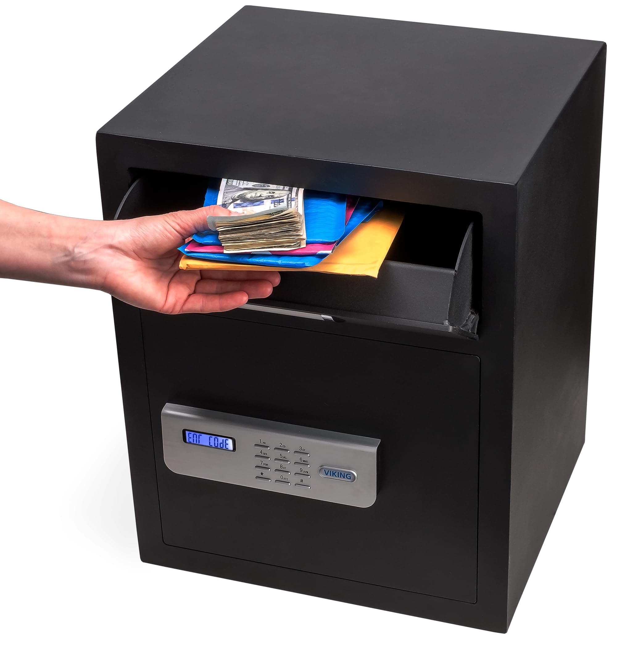 Viking Security Safe VS-48DS Heavy Duty Large Depository Safe LCD Keypad Drop Box