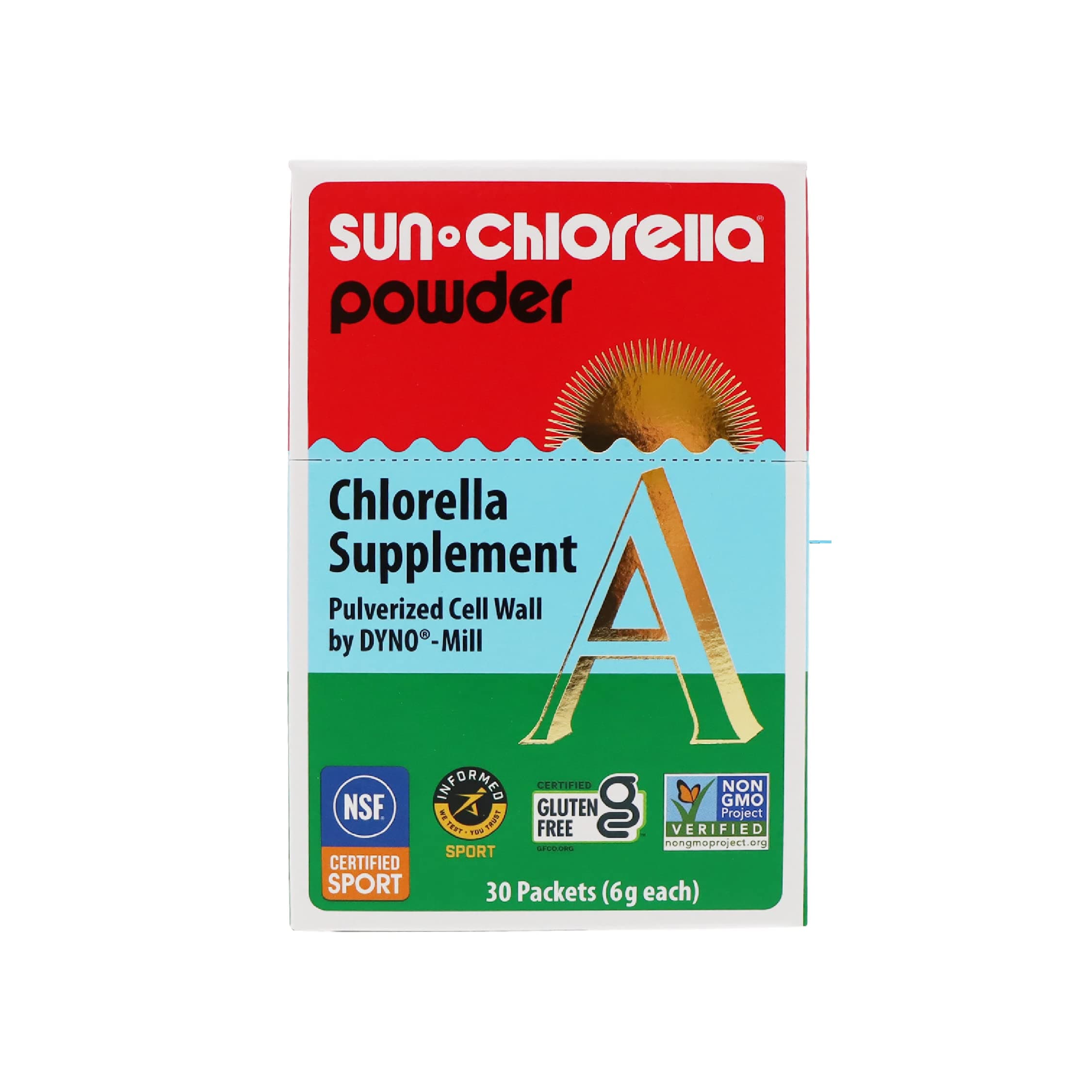 Sun Chlorella A Powder 30 Packets 6 g Each