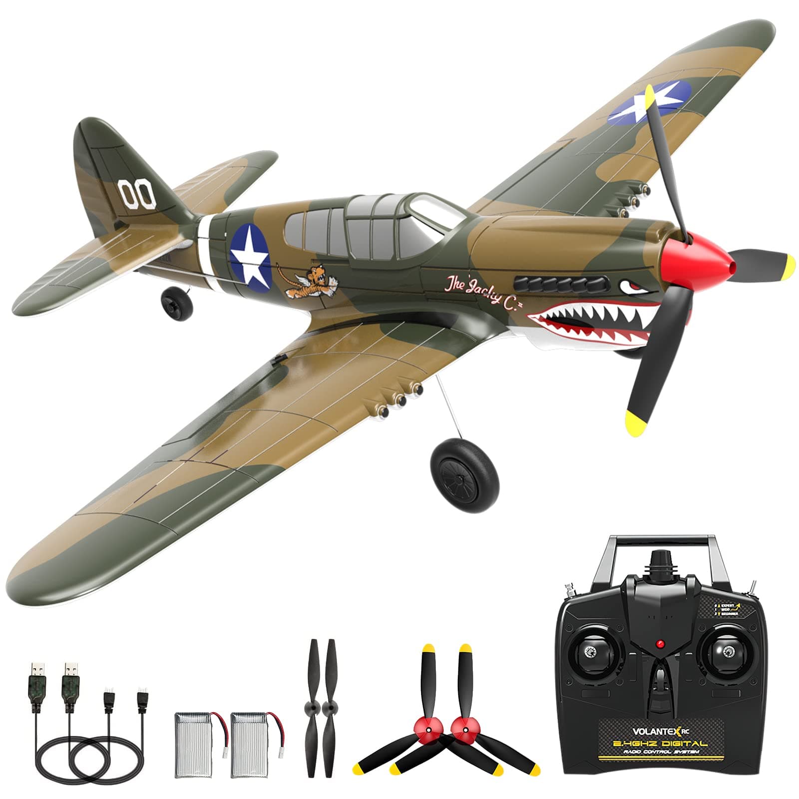 RC Plane 4 Channel Remote Control Airplane, Ready to Fly RC Airplane with Xpilot Stabilization System and One Key Aerobatic for Beginners Adult