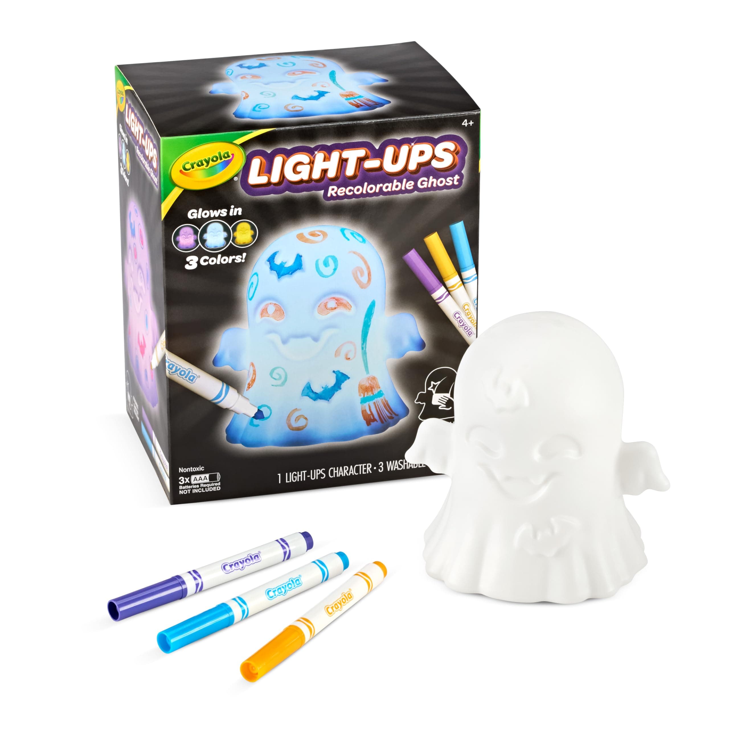 Light Ups: Ghost | Washable Ghost Halloween Night Light | Colour, Wash, Repeat! | Batteries Not Included | For Ages 3+