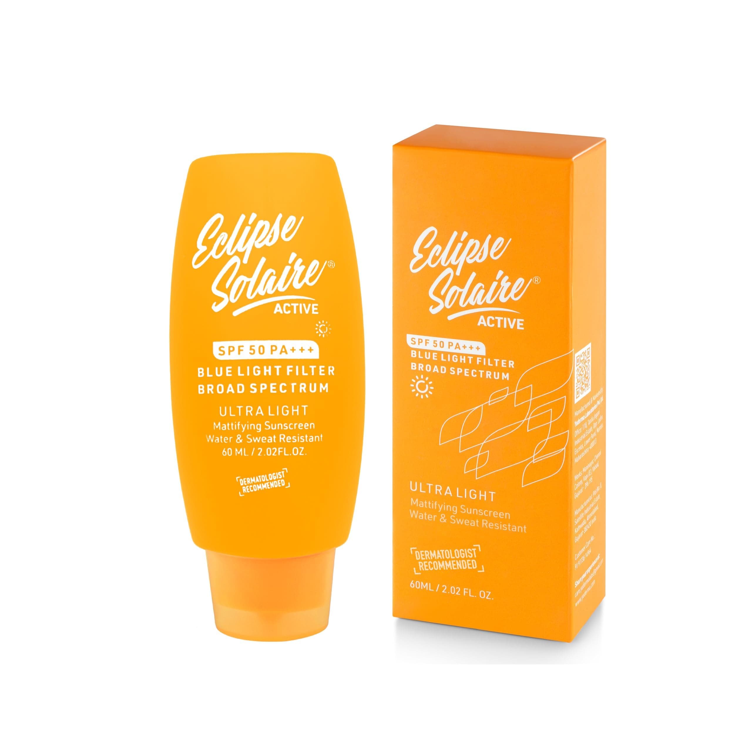 Yuderma Eclipse Solaire Mattifying Sunscreen SPF 50 PA+++, 60ml
