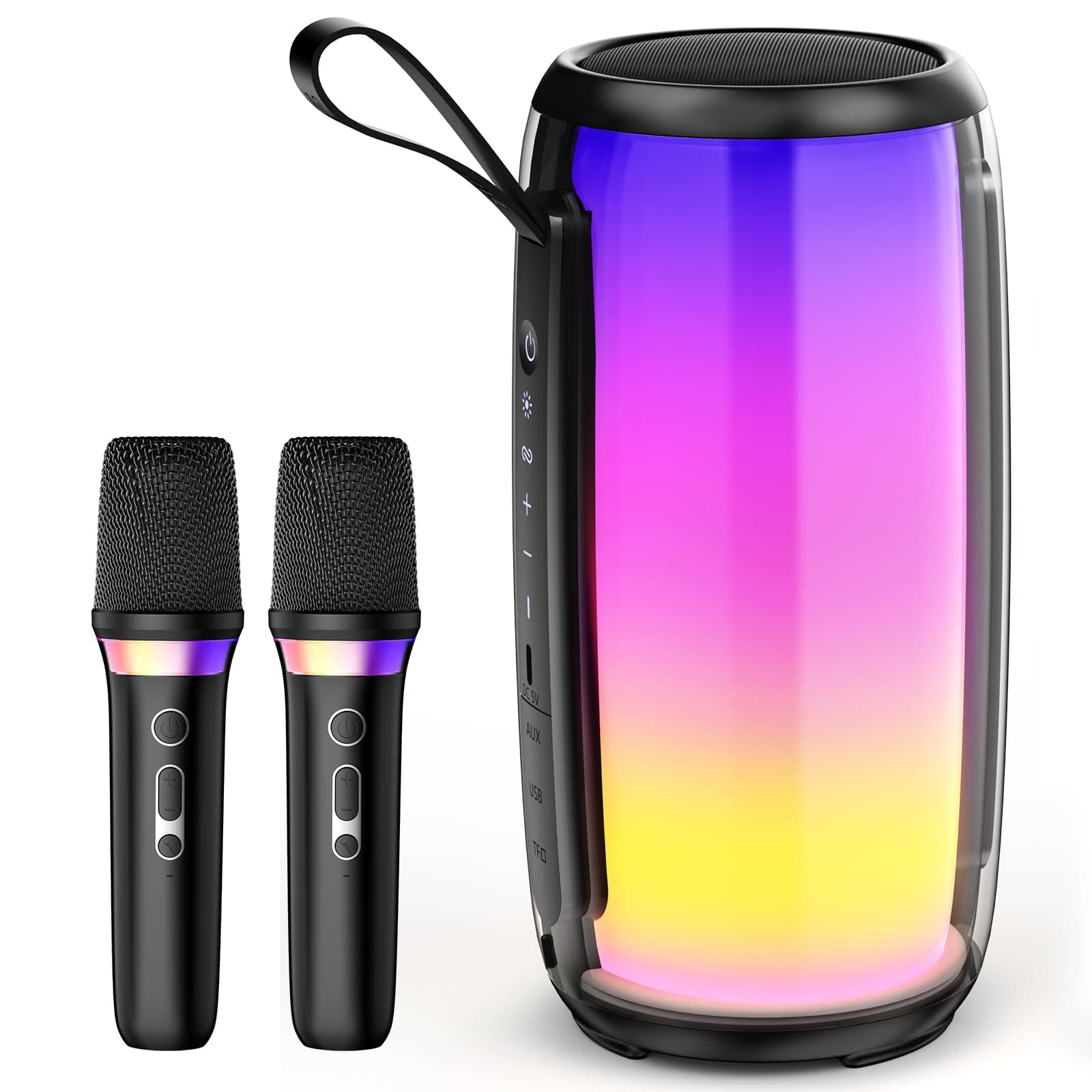 - Portable Bluetooth Speaker (Colorful+2 Mics)