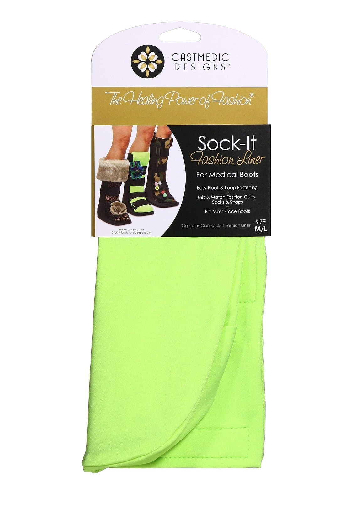 CastMedic Designs Sock-It, Lime Green, Small/Medium