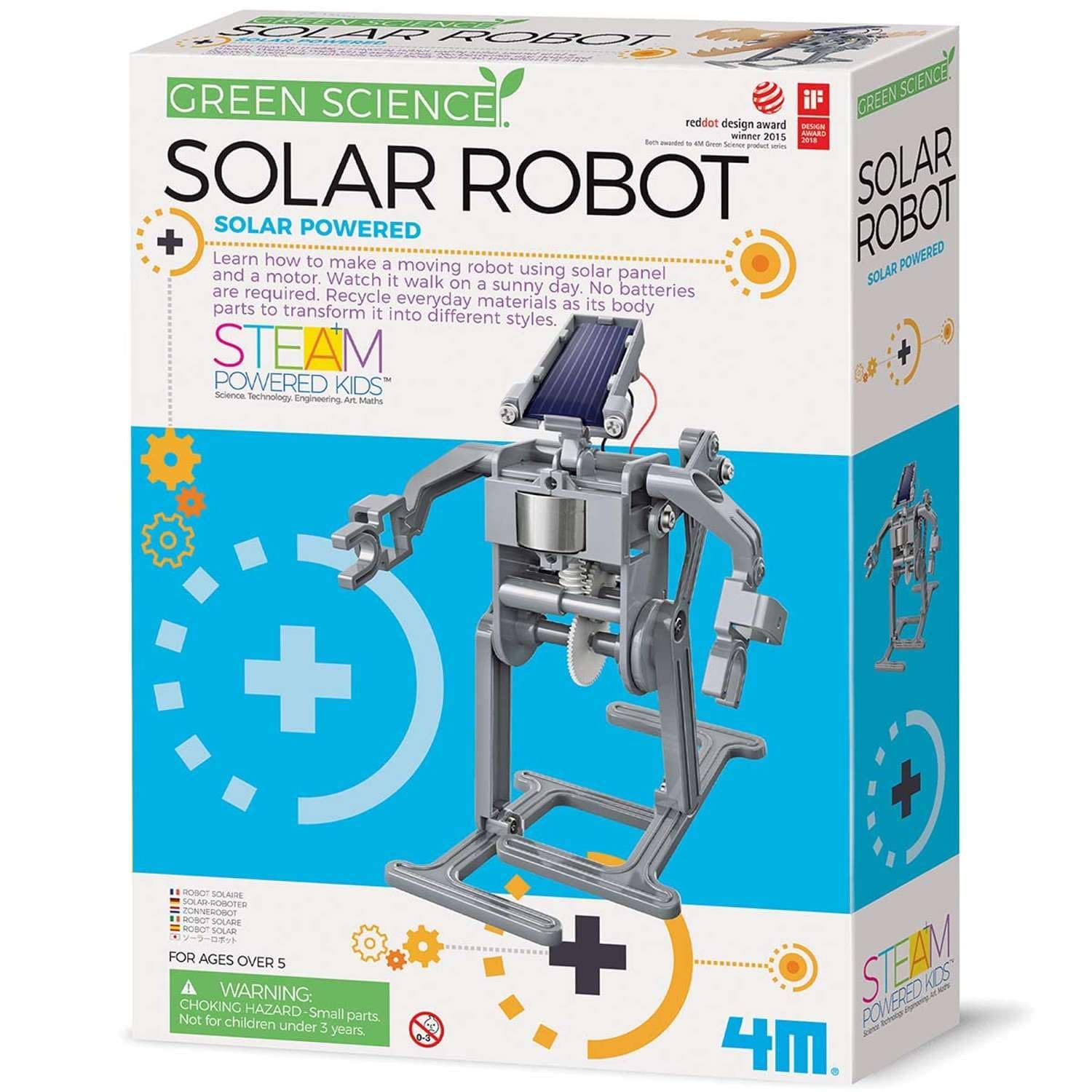 4M Green Science Solar Robot Kit with Customizable Recyclable Design - 1 Set for Kids