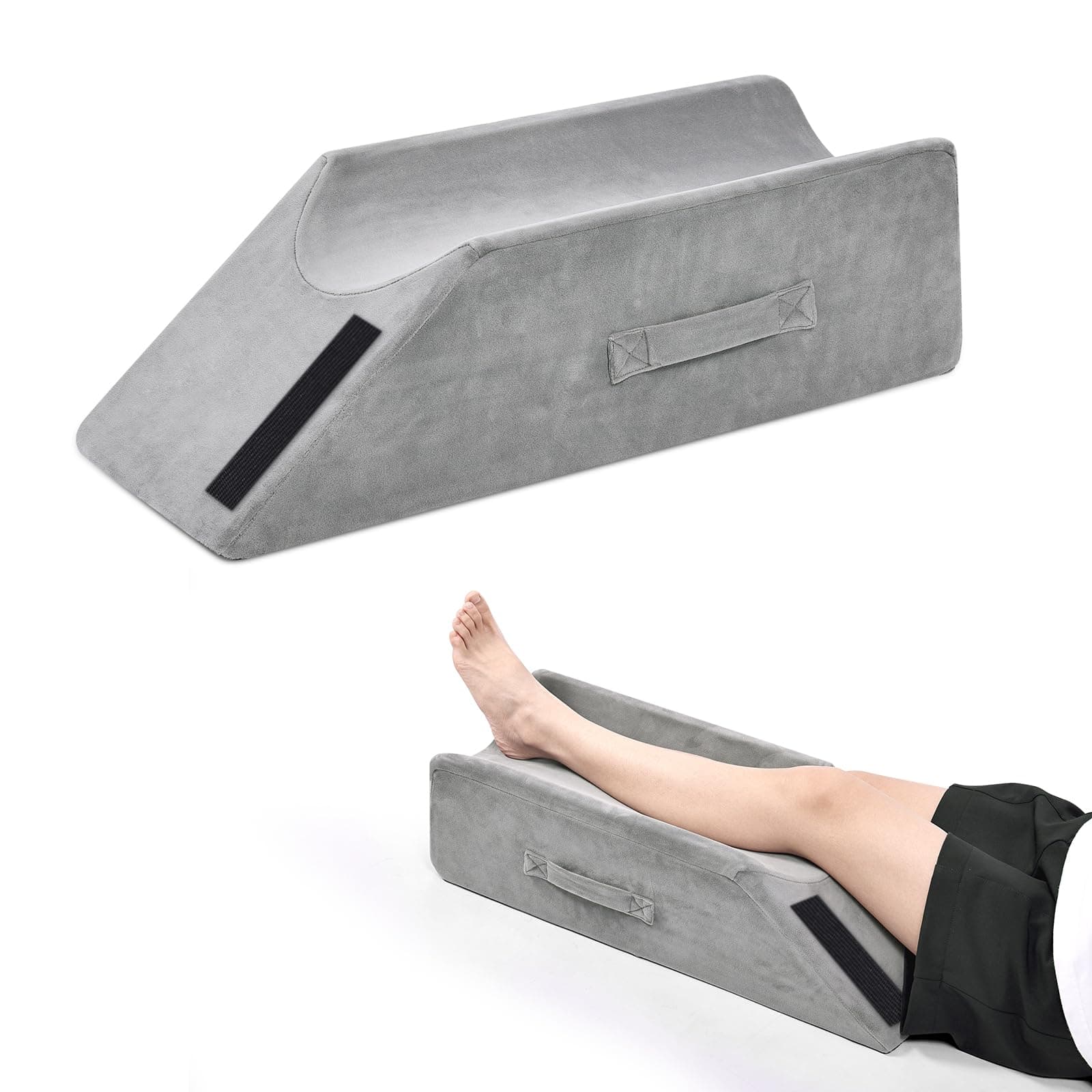 TANYOO Velvet Leg Pillows for Knee Ankle Surgery Recovery Leg Elevation Pillow for Broken Foot Good for Knee Pain Relief Medium Size for Children and Short Persons