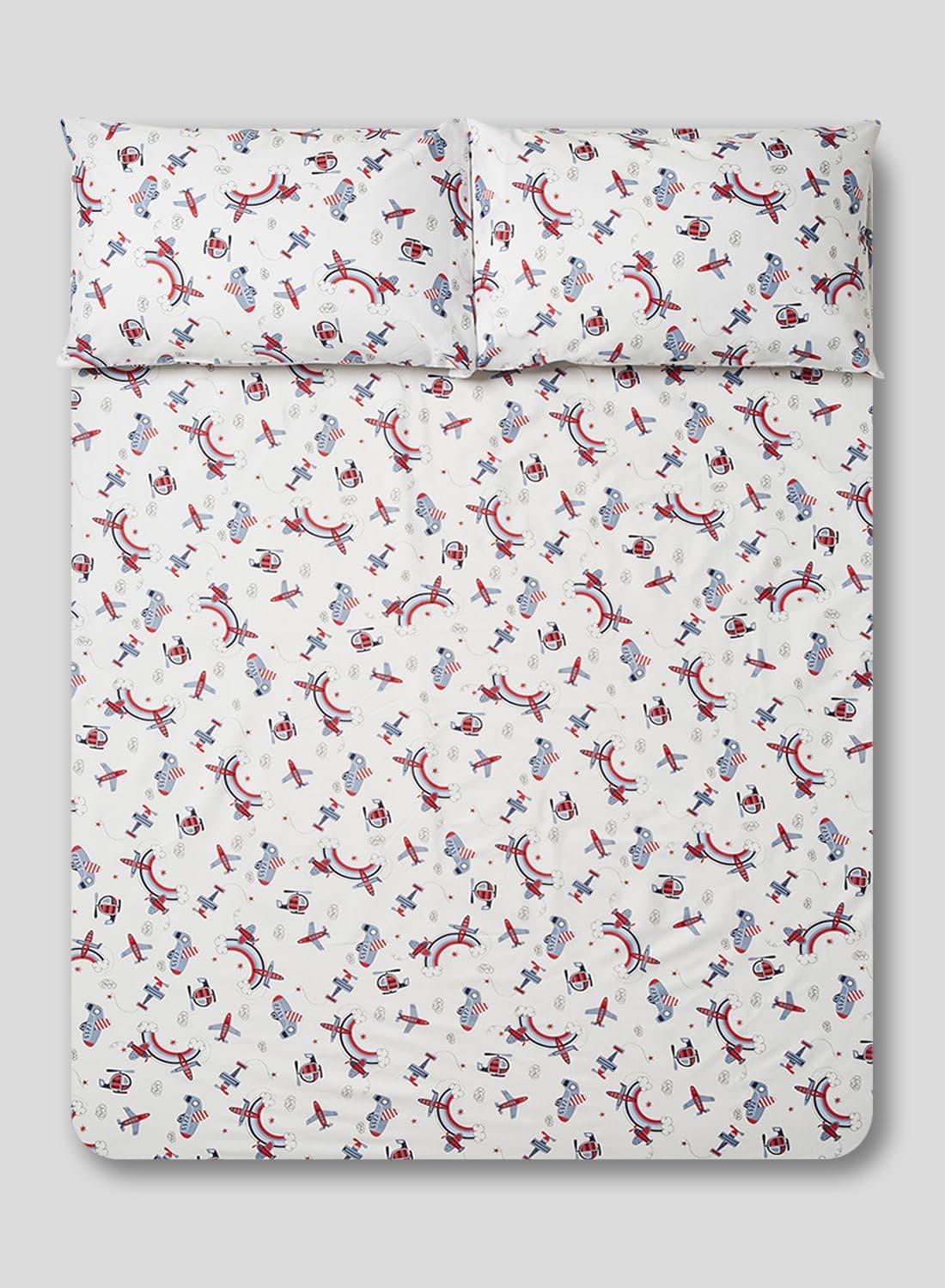 RISHAHOME 3-Piece Printed Bedsheet Set Queen Size Cotton Multicolour |Kids Bed sheet |Bed Sheet |bedding & linen