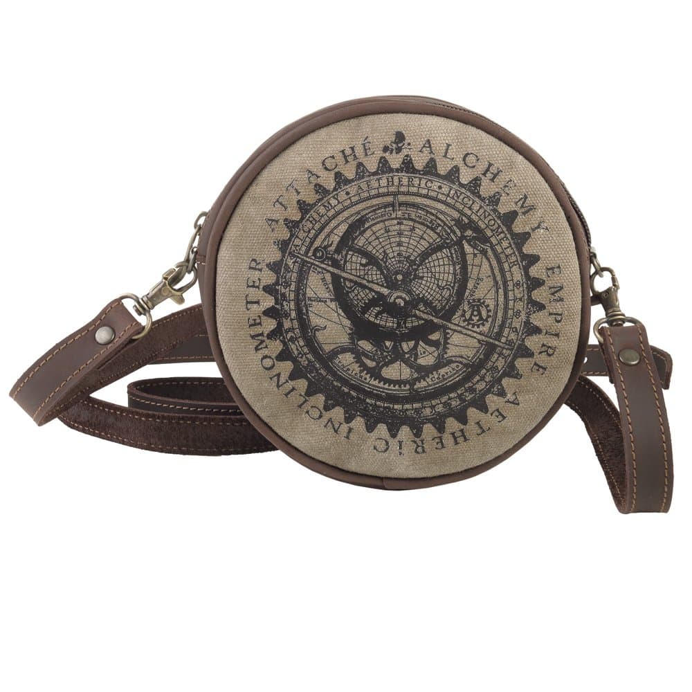 Aetheric Inclinometer Attache Leather Purse by Alchemy Empire: Steampunk