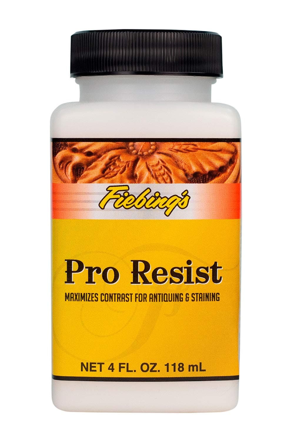Pro Resist (4oz) - A resist for maximizing the Contrast when Antiquing, Staining or Dyeing Leather - Top Finish to Emphasize Designs when Dyeing & Resists Moisture Sun and Dirt