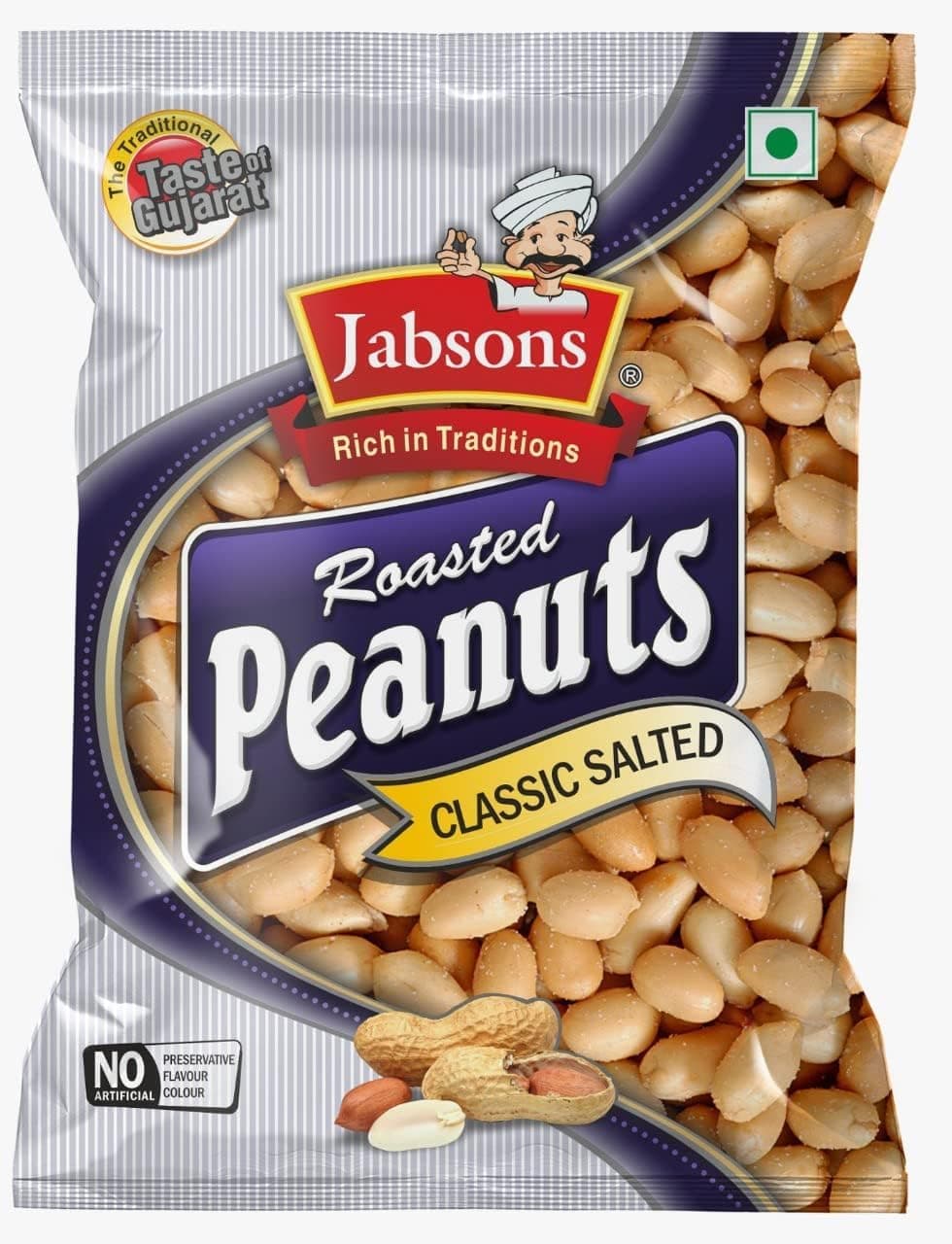 Jabsons Roasted Peanuts Classic Salted Indian Penuts, Brown