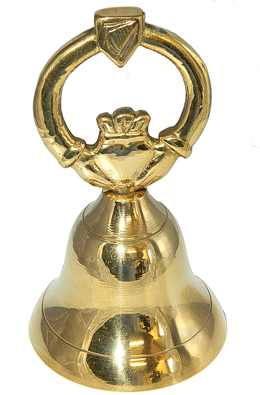 Brass Bell Large Claddagh Design Handle From Ireland