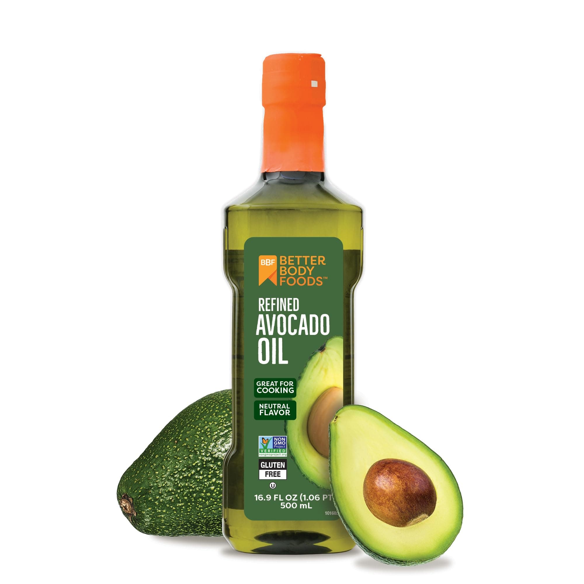 BetterBody Foods 100% Pure Avocado Oil Naturally Refined Cooking Oil Non-gmo, 16.9 Oz