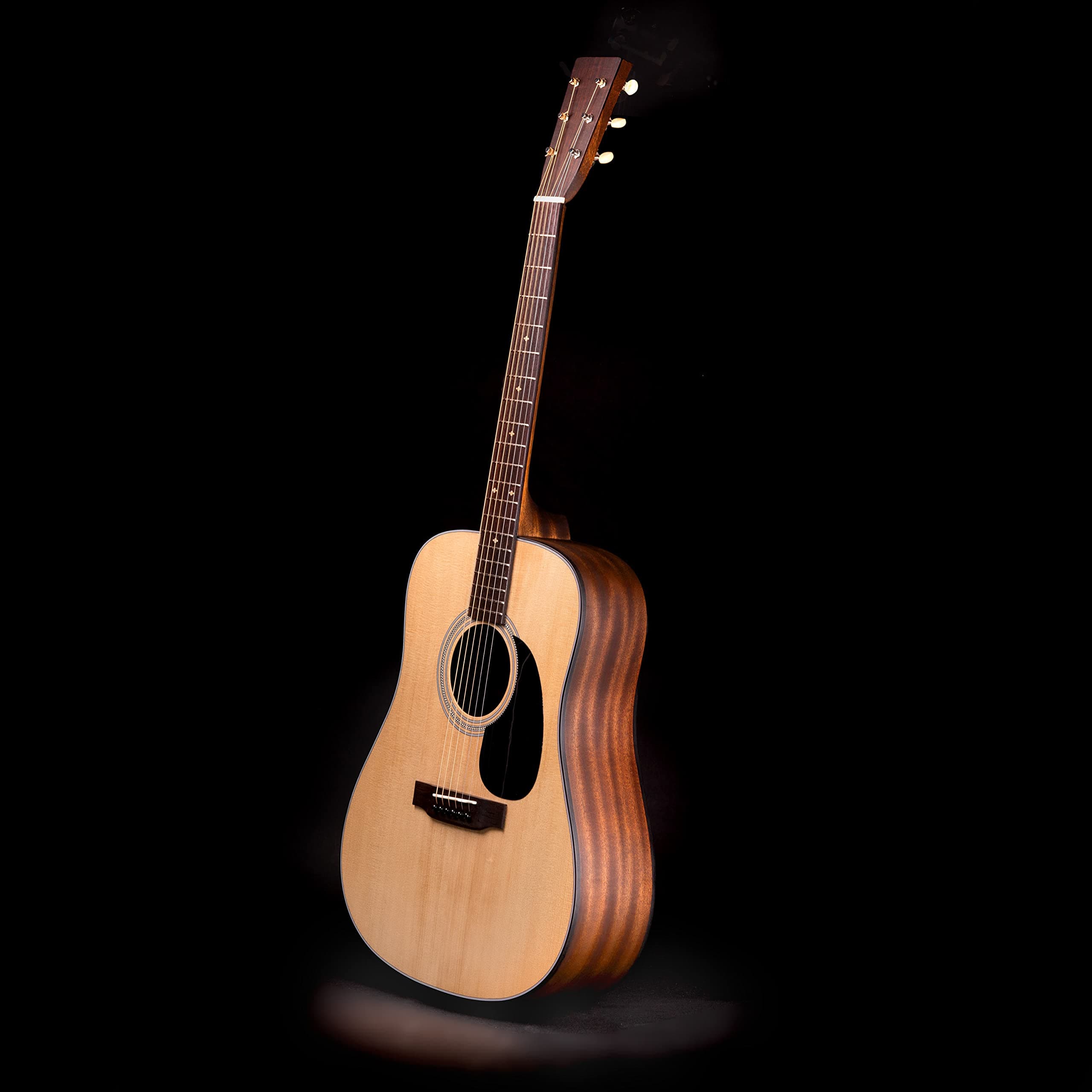 StewMac Premium Body-Built Acoustic Guitar Kit, All Solid Woods | Sitka Spruce Top & Mahogany Back and Sides | Includes Golden Age Tuners