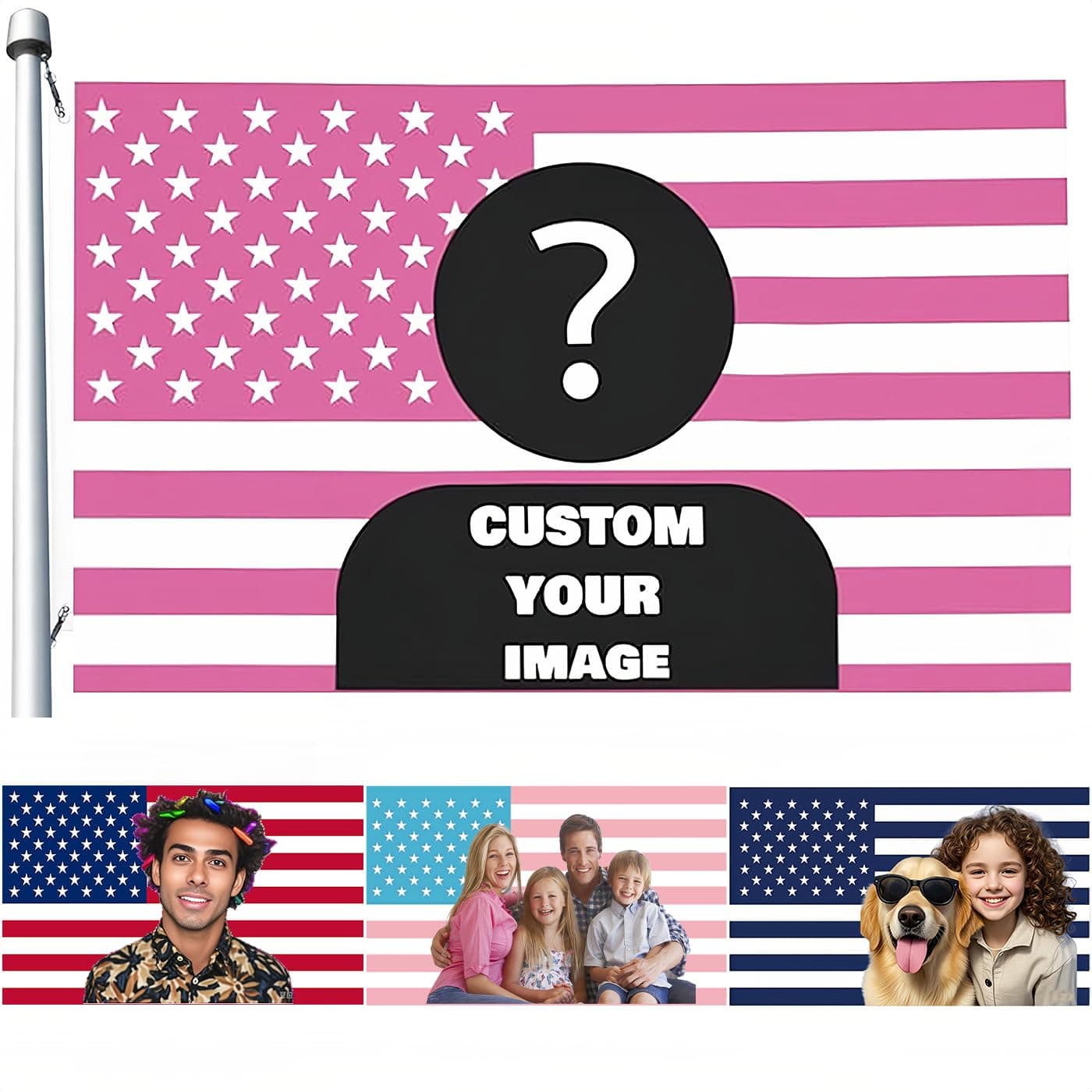 Custom Flag Design Your Photo/Logo/Text,Personalized Flags Double Sided,For Decorate Garden Rooms Clubs Concerts University -2x3ft/3x5ft/4x6ft/5x8ft