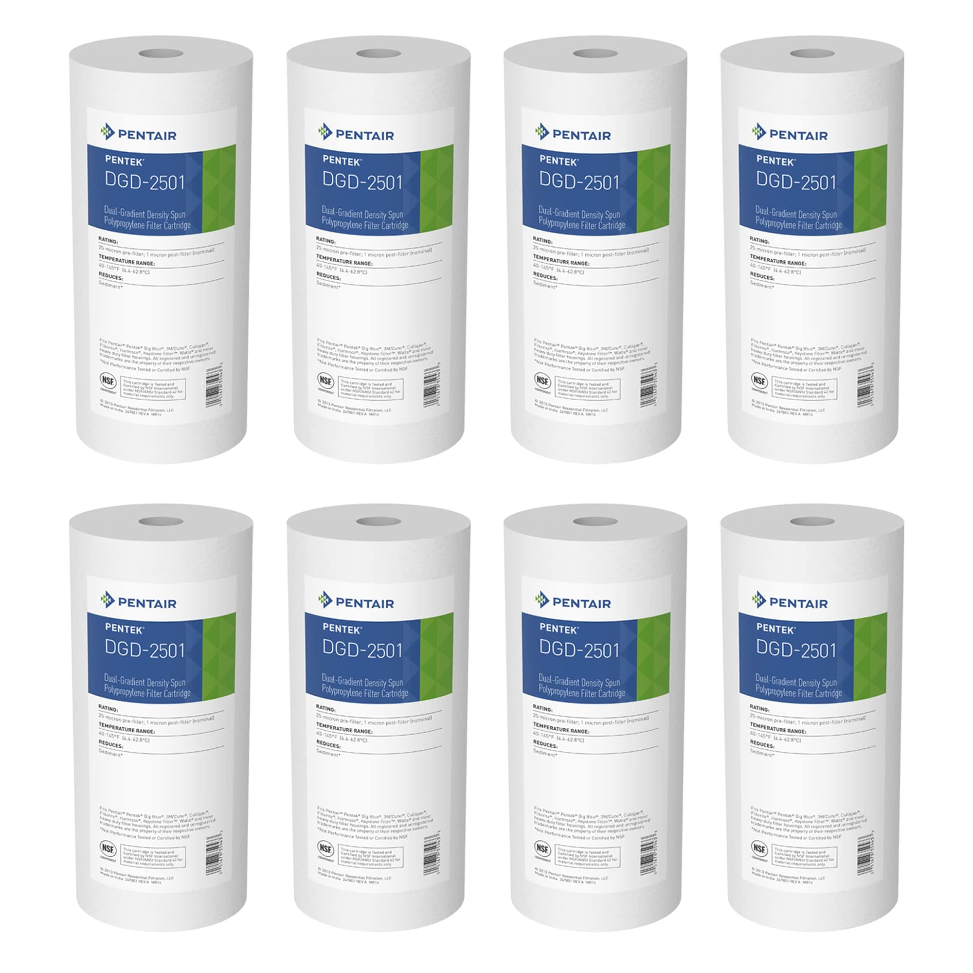 DGD-2501 Big Blue Water Filter, Polypropylene (PP), White