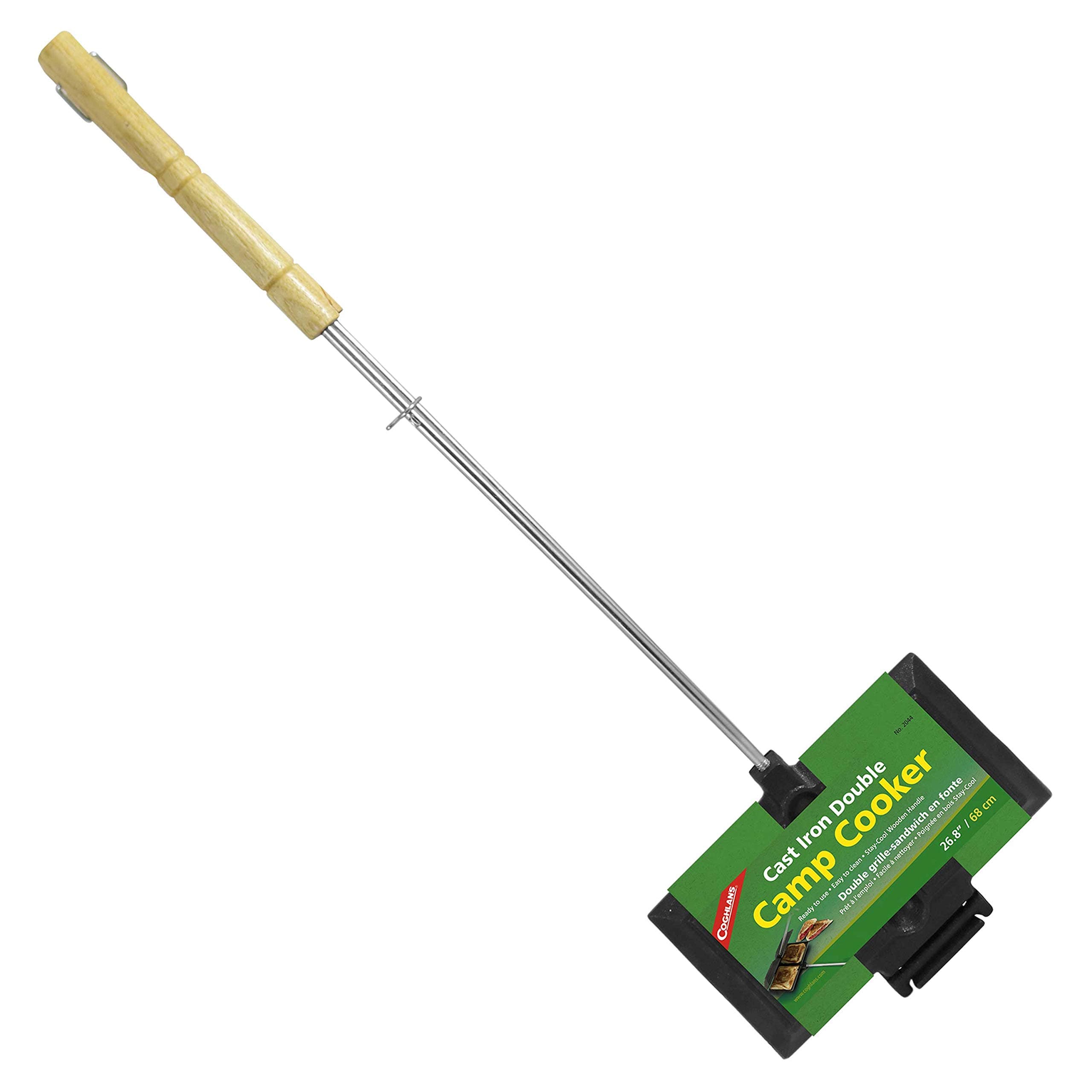 Coghlan's Cast Iron Cooker - Pre-Seasoned Pie Iron Sandwich Maker with Heat-Resistant, Removable Handles, Easy-to-Clean for Toasted Pies, Grilled Sandwiches, and Meats, For Campfire Cooking