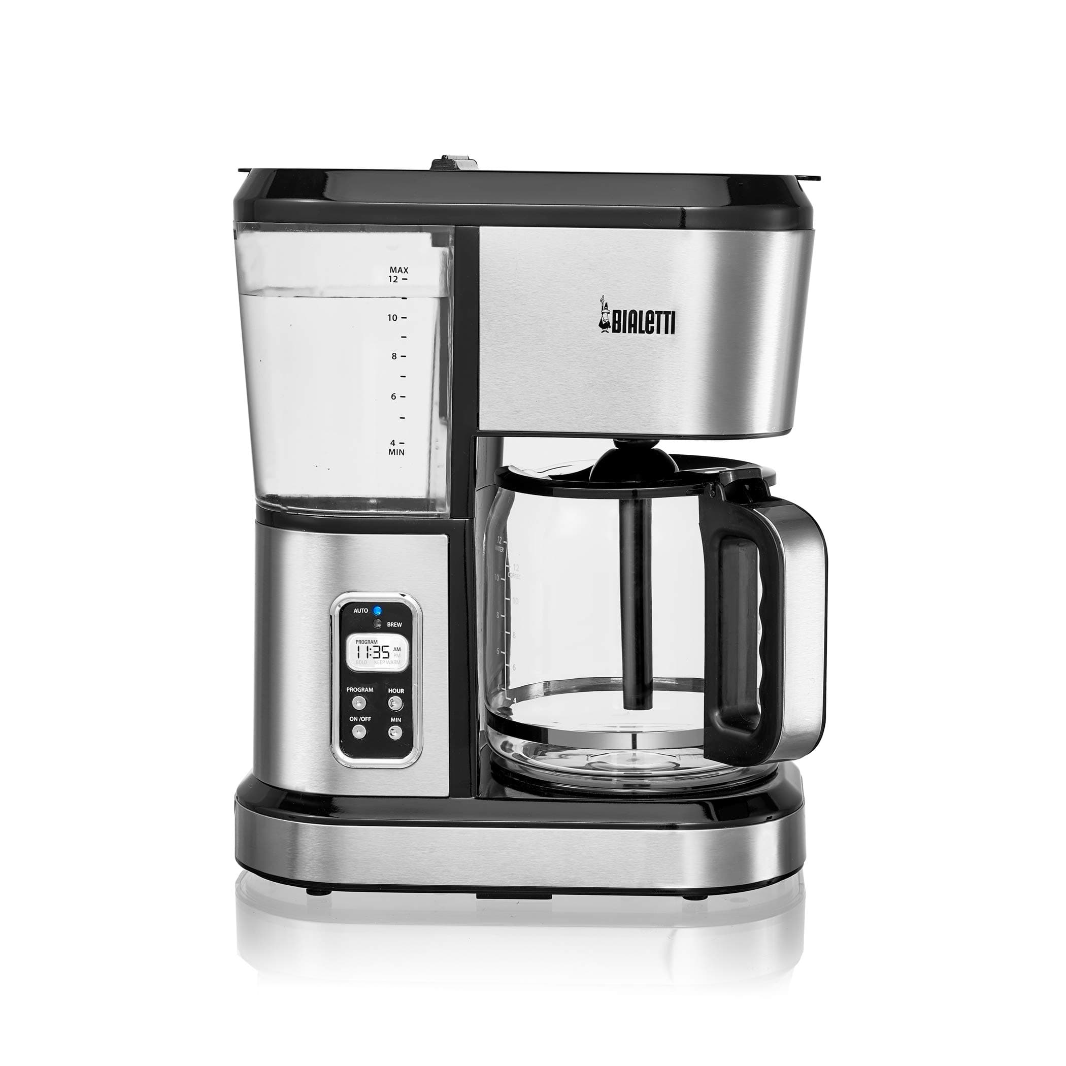 Bialetti(35061) 12 Cup Programmable Coffee Maker, Stainless Steel