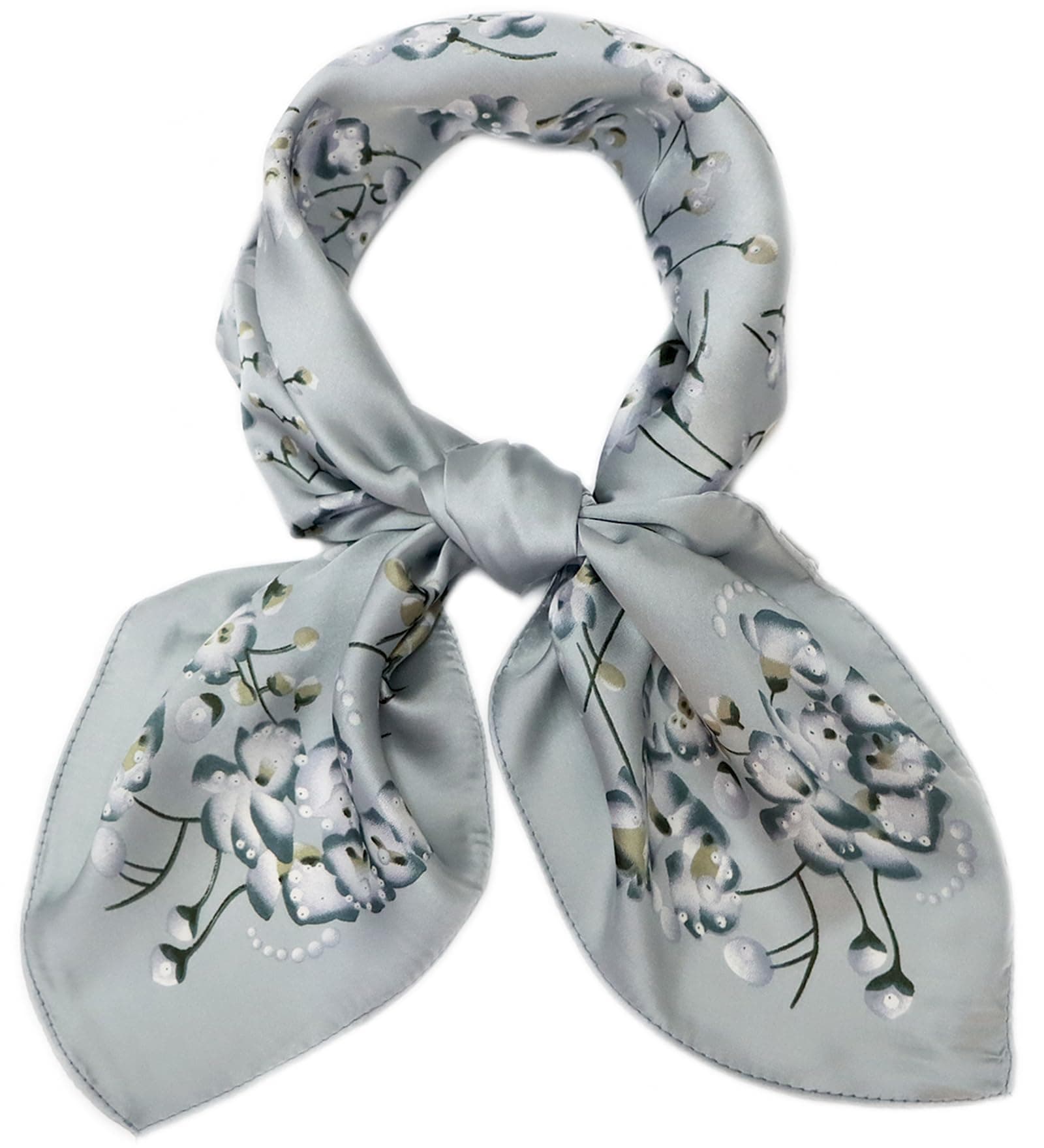 27.5'' Silk Feeling Scarf Medium Square Satin Head Neck Scarf for Women Hair Sleeping at Night