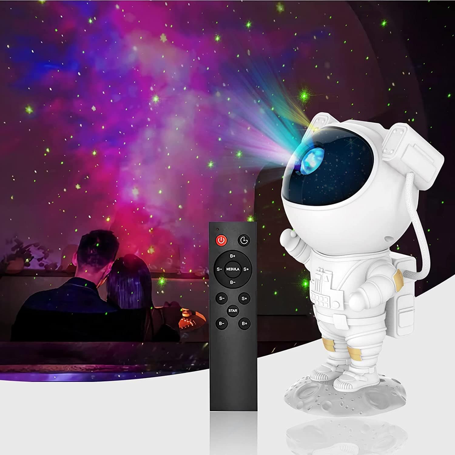 Astronaut Galaxy Projector Night Light-Space Starry Nebula lamp with Timer & Remote, Bedroom and Ceiling Homie Light Projector,Gifts for Children and Adults
