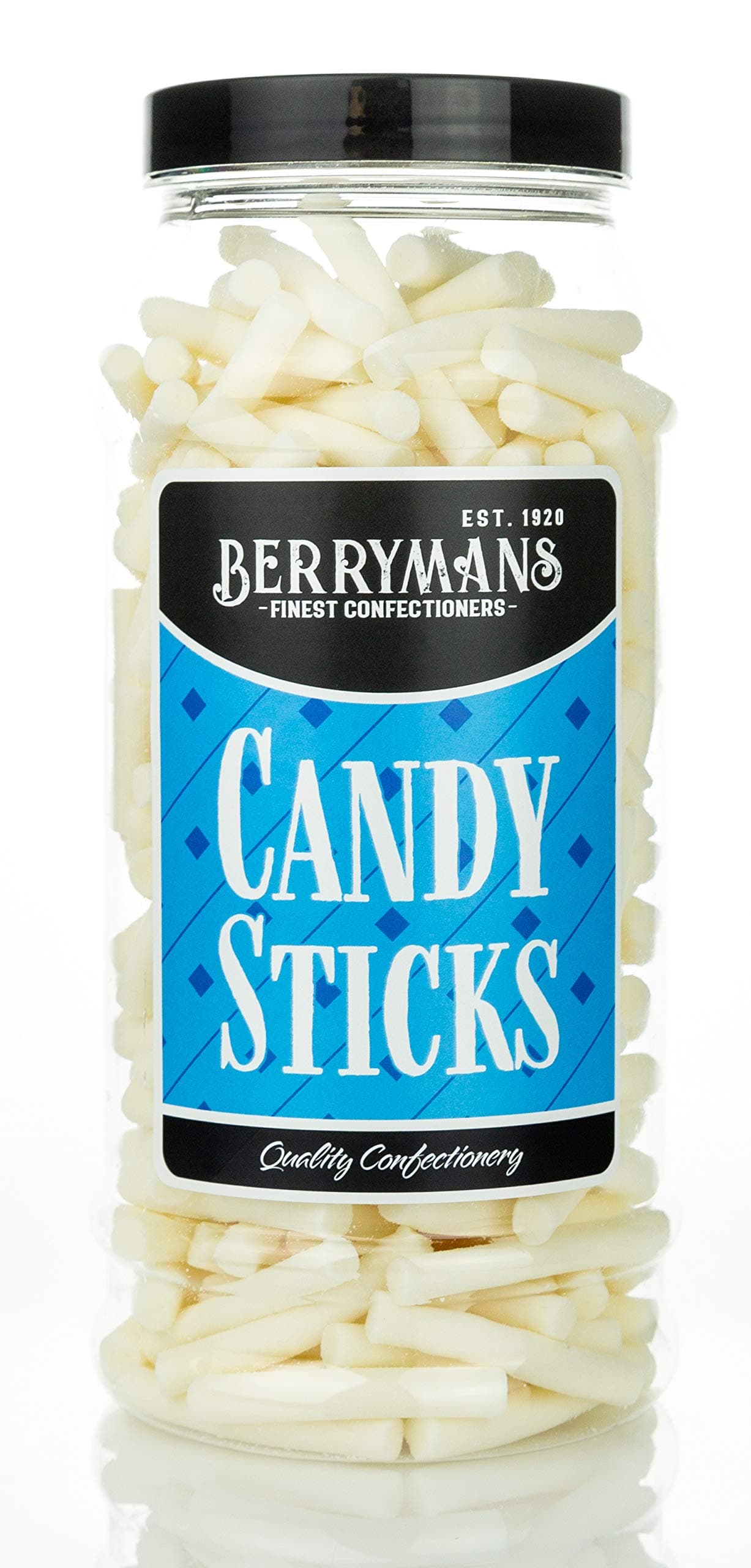 Original Pineapple Flavour Candy Sticks Retro Sweets Gift Jar by Berrymans Sweet Shop - Classic Sweets, Traditional Taste.