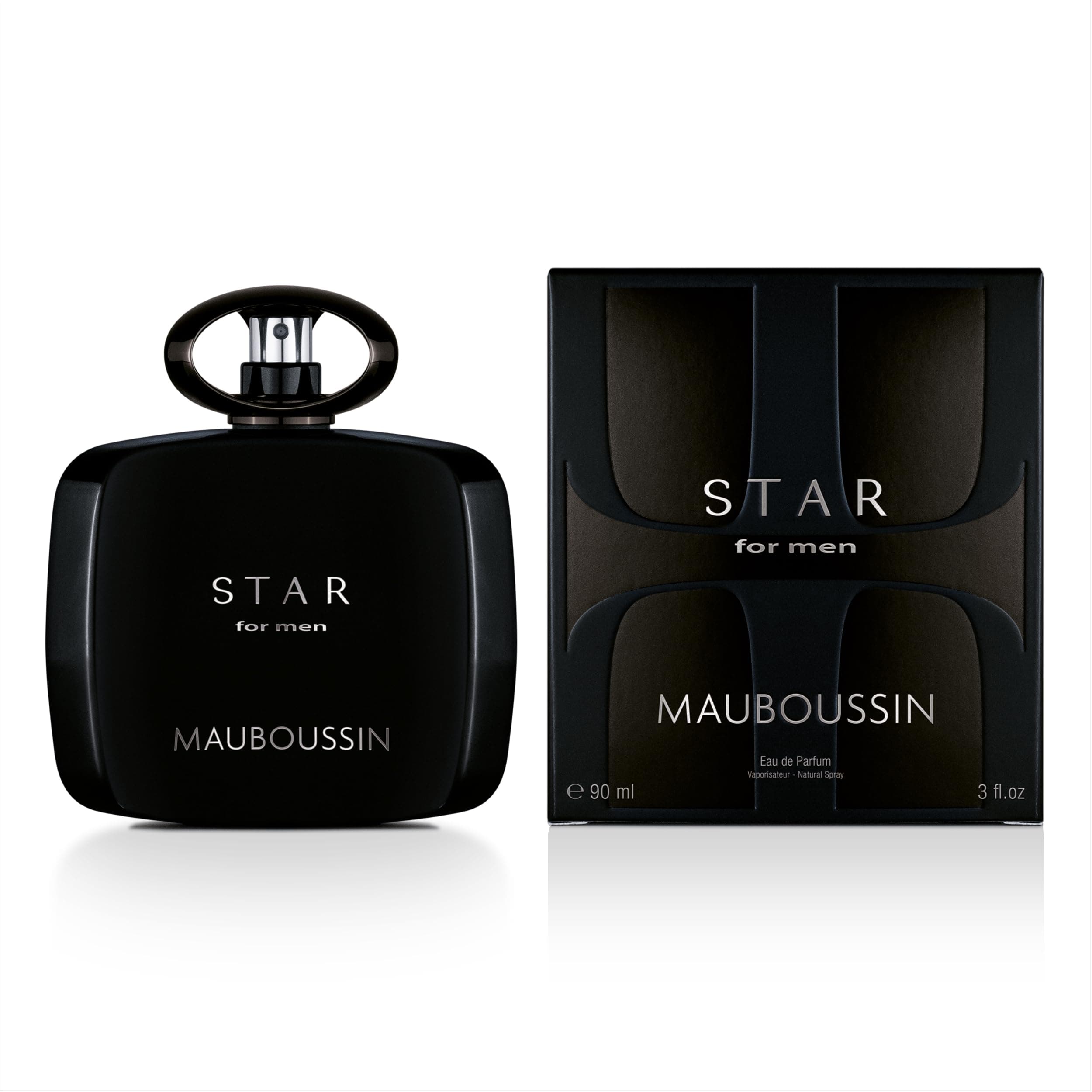 - Star For Men 90ml (3 Fl Oz) - Eau de Parfum for Men - Woody & Amber Scents
