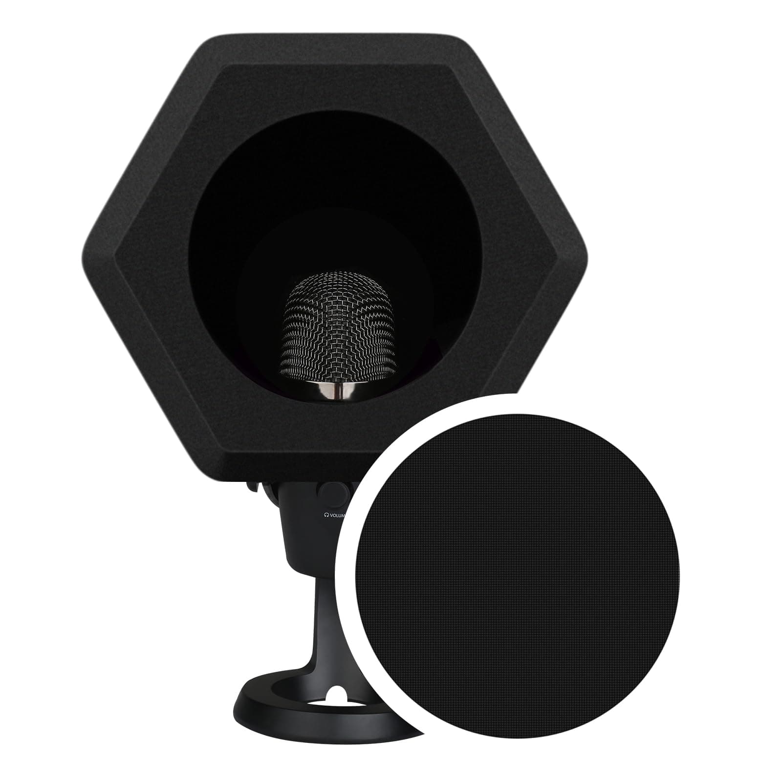 Marisflo Professional Microphone Isolation Ball with 2-Layered Pop Filter, High Density Foam Great Noise Cancellation