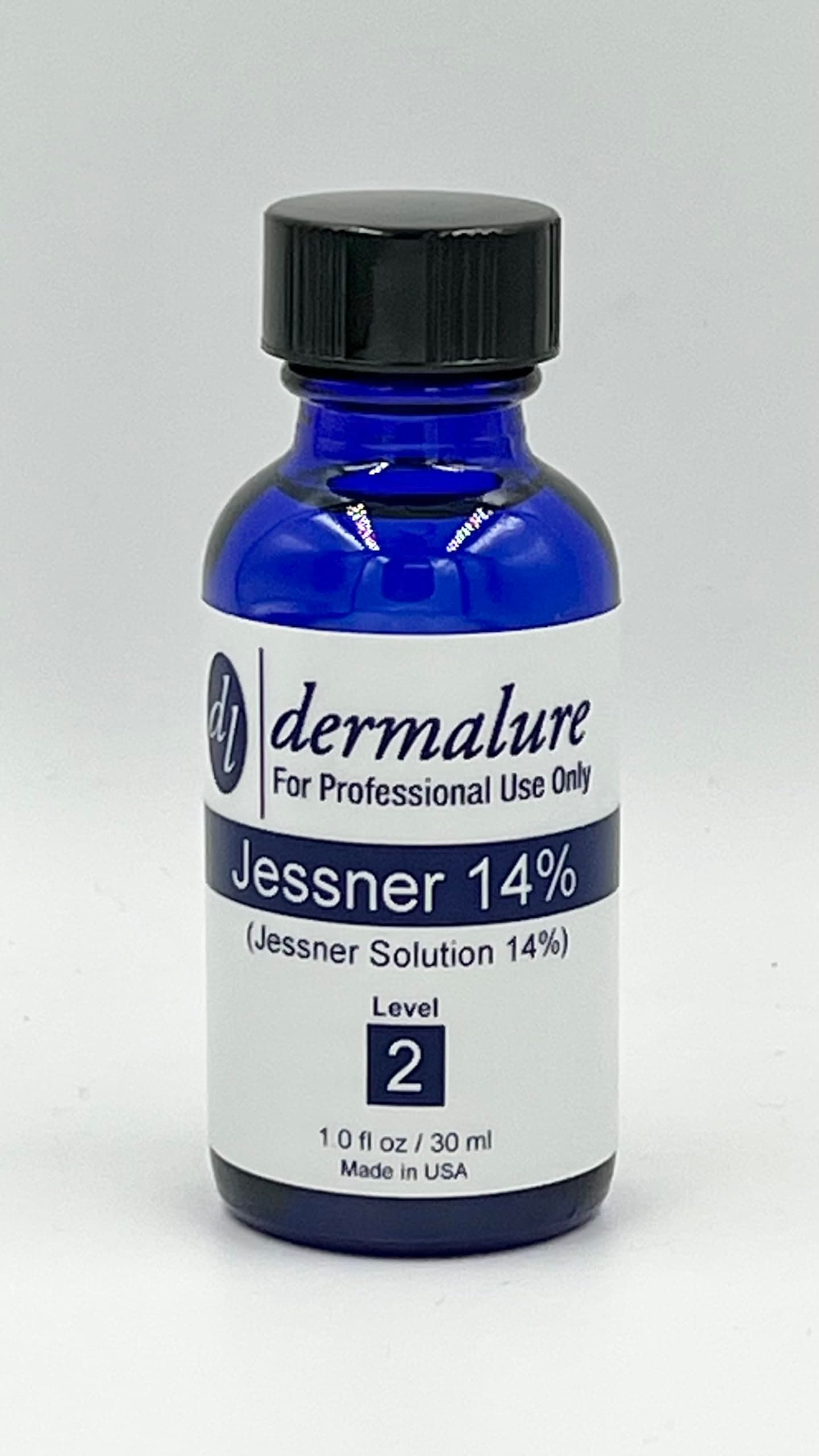 Jessner Solution Acid Peel 14% 1oz. 30ml (Level 2 pH 1.9) - Face Exfoliant Peel for Uneven Skin Tone, Wrinkles, Acne, Fine Lines, Sun Damage