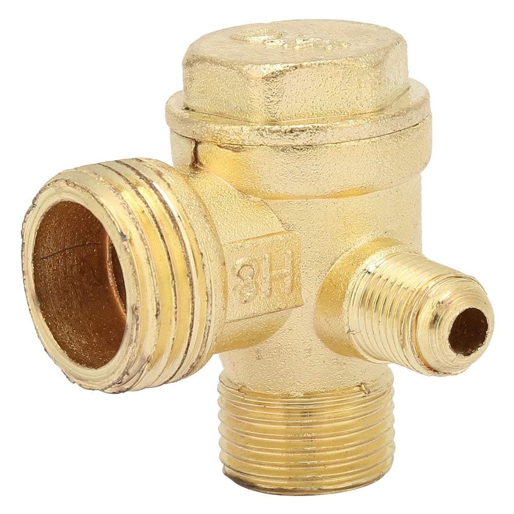 Nikou Air Compressor Check Valve - One-Way Brass Three Way - Connect Pipe Fittings