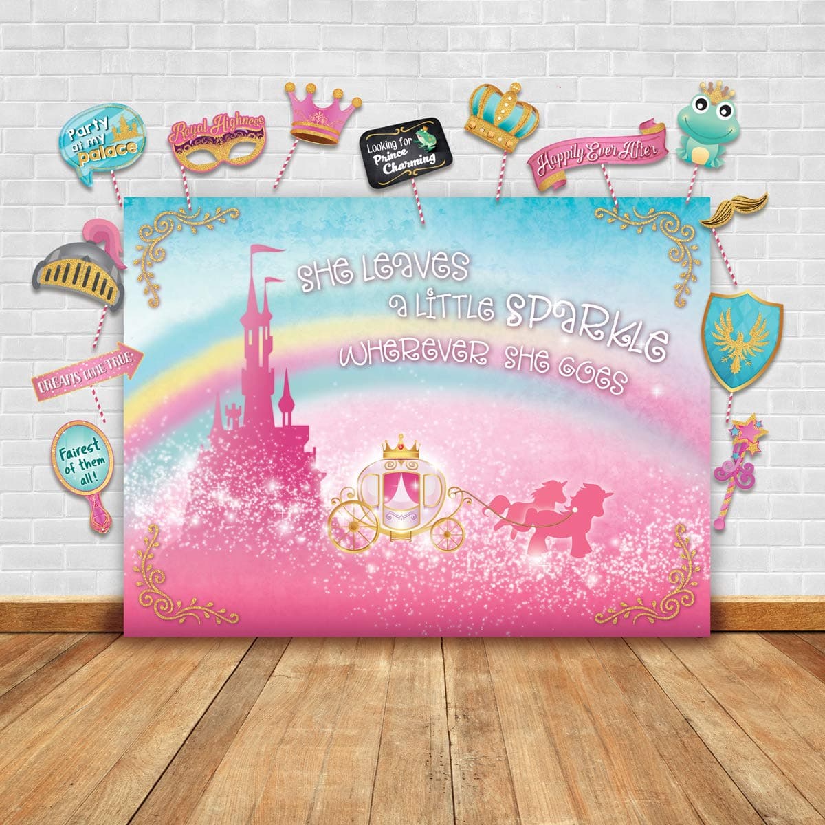 Princess Backdrop Kit with Props