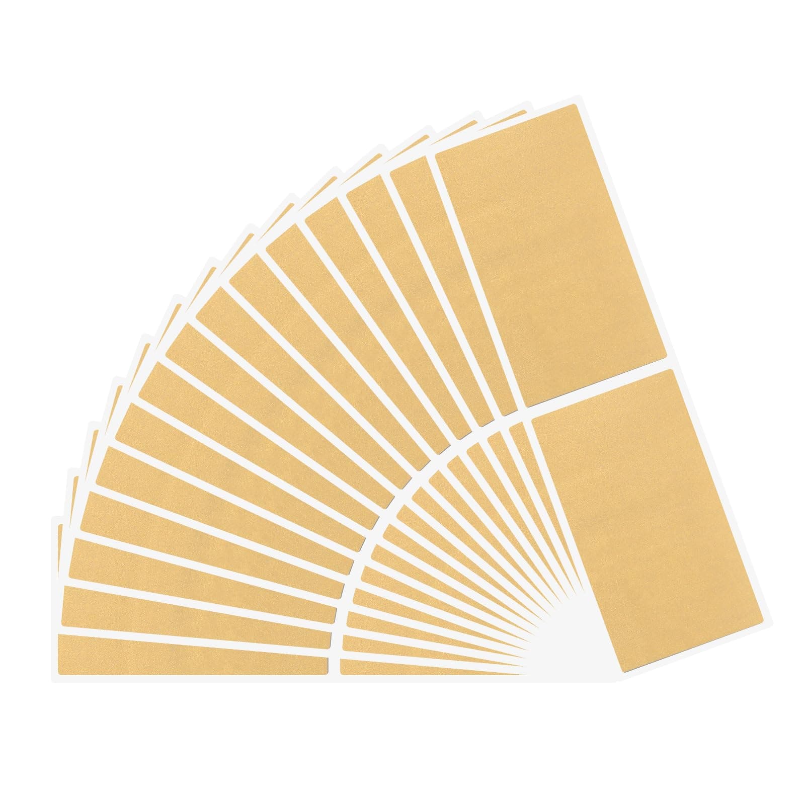 100 Pieces 50 x 70 mm Scratch Off Sticker Sheets, Make Your Own Scratch Cards, DIY Scratch Labels, Self Adhesive Scratch Off Label (Gold)