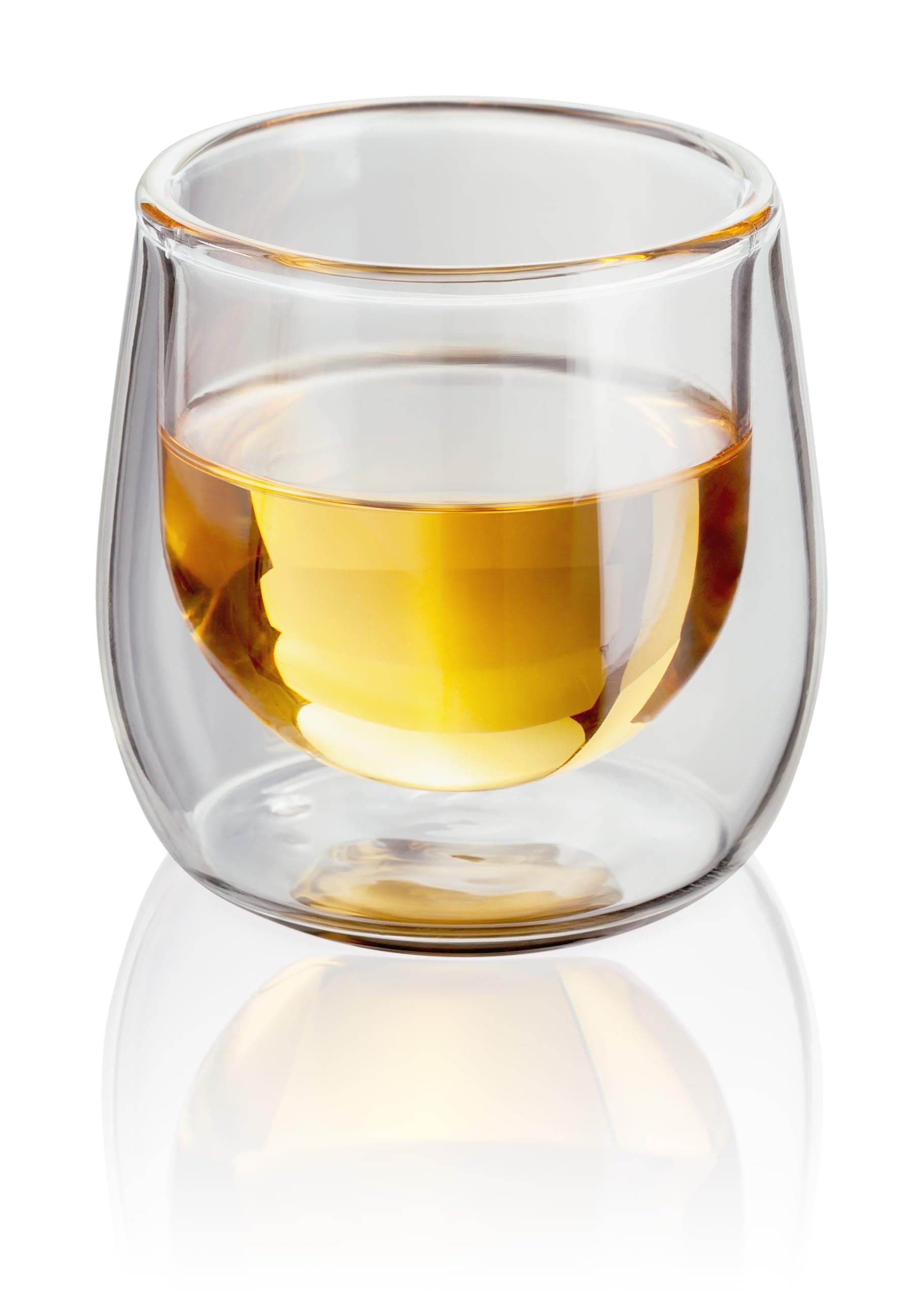 Judge Double Walled Glass Espresso Coffee Shot Cups, Set of 2, 75ml - Vacuum Insulated, Handcrafted Artisan - Strong, Heat Resistant