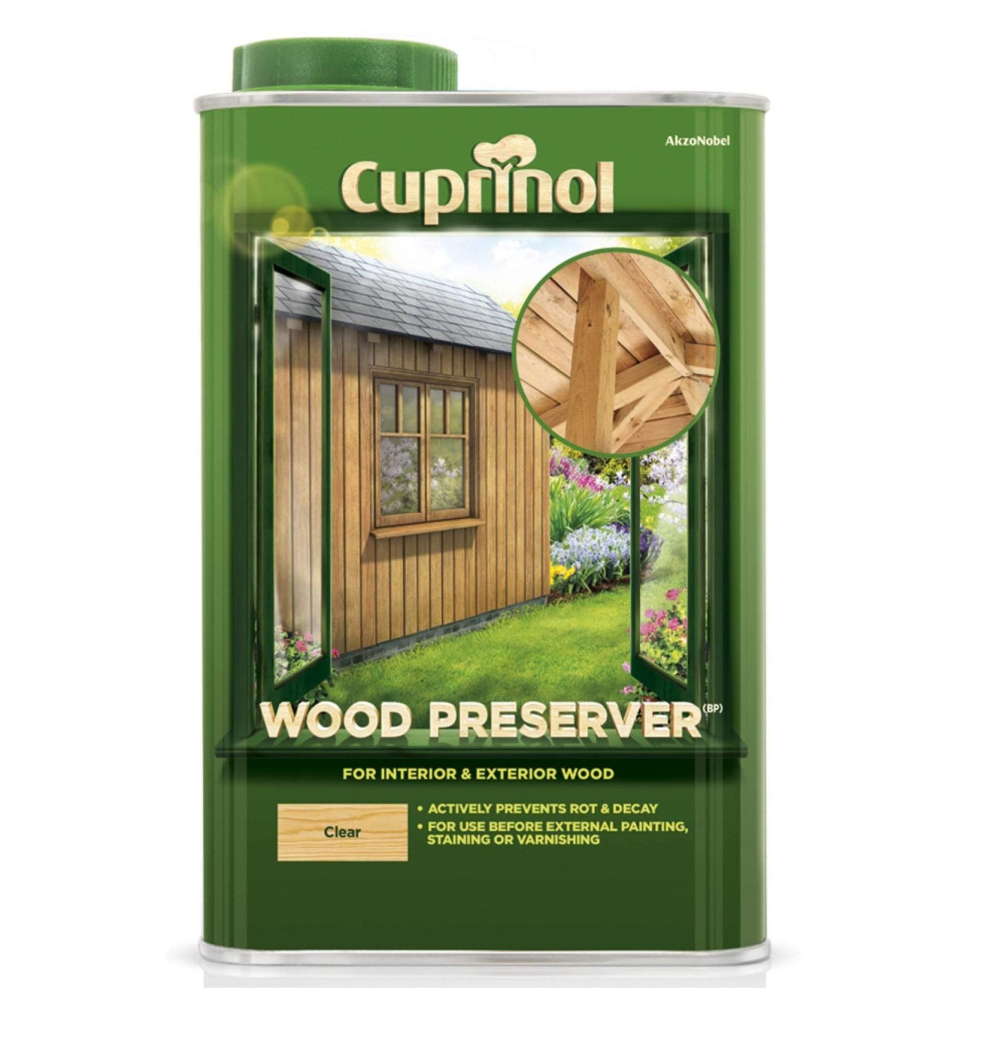 Cuprinol Wood Preserver Clear (Bp) - Clear 1L