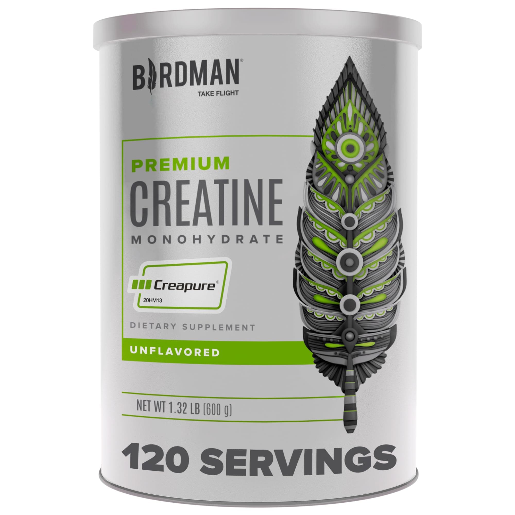 BIRDMAN High-Purity Creatine Monohydrate Unflavored Powder, Pre-Workout, High Performance | 600g