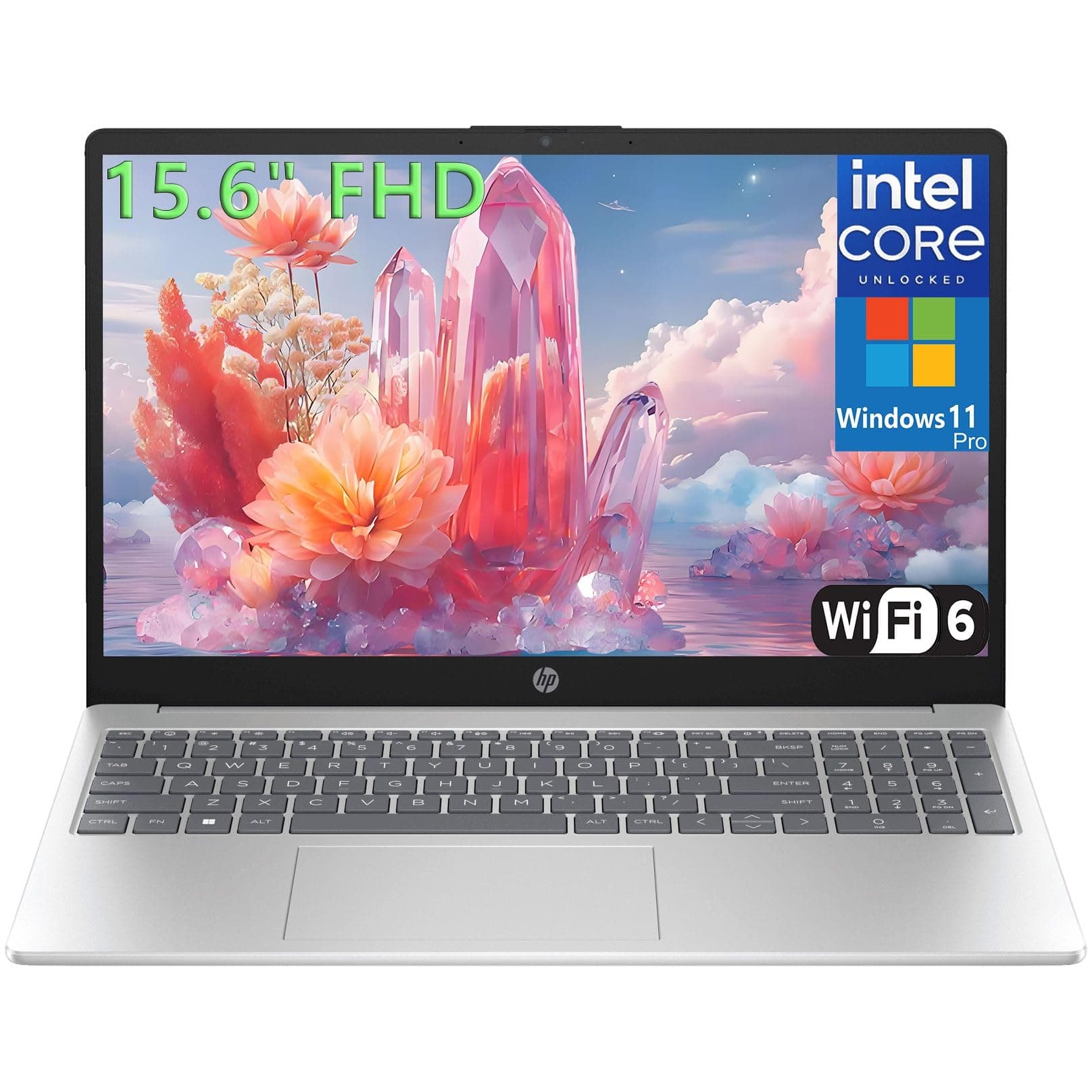 HP 15.6" Laptop Computer for College Student Home Study & Business, 16GB DDR4 RAM, 512GB PCIe SSD, Intel Processor (Beat i3-1115G4), FHD, WiFi 6, BT 5.3, Type-C, HDMI, Webcam, Silver, Windows 11 Pro