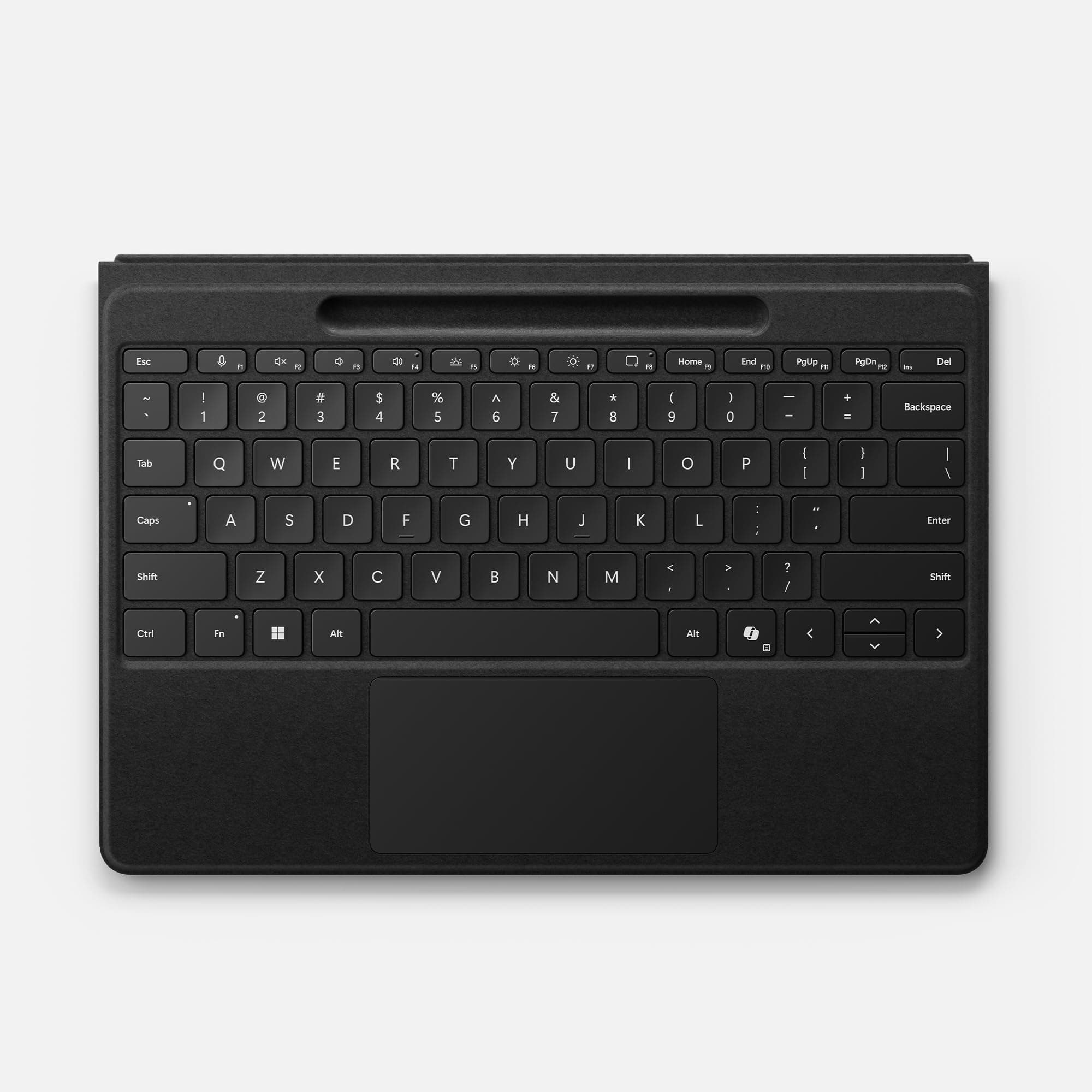 Microsoft Surface Pro Flex Keyboard With Pen Storage Alcantara Keyboard for Surface Pro 8/9/11th Edition, Windows 11 Copilot+ PC, Black