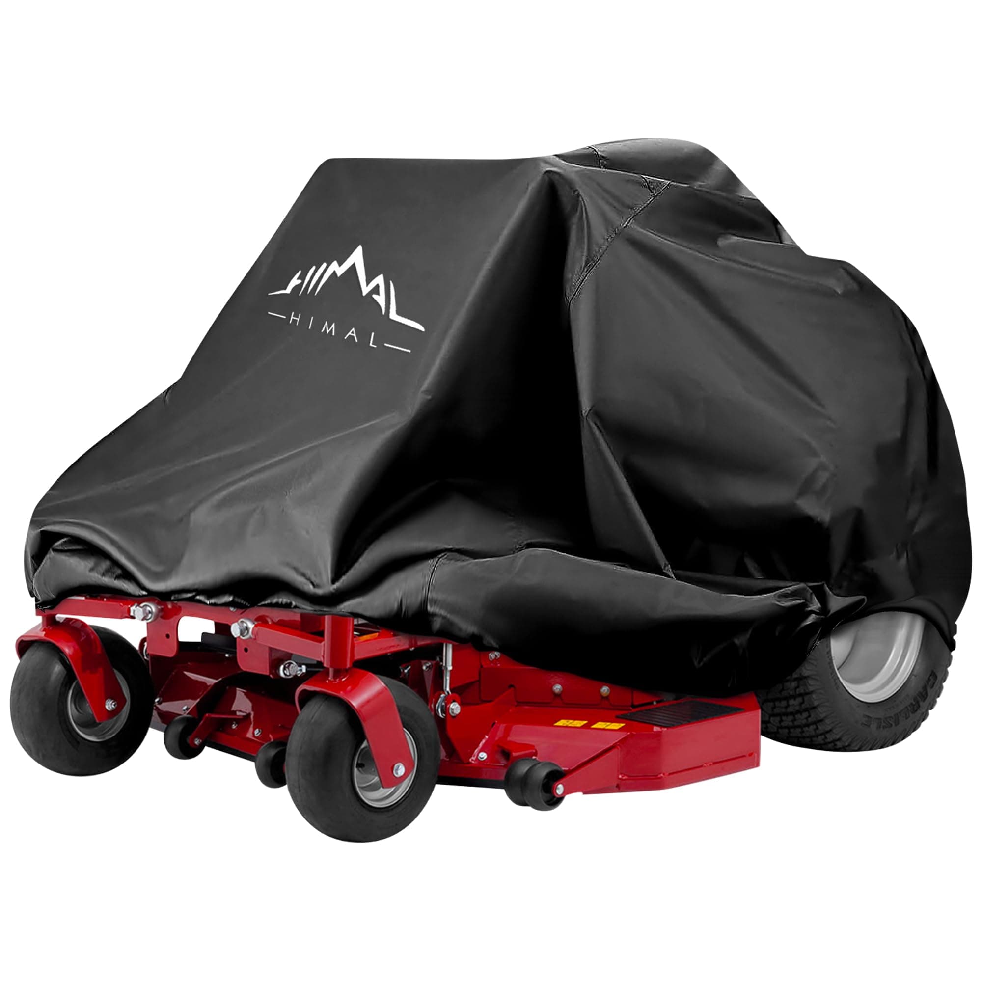 Zero Turn Mower Cover, Heavy Duty 600D Polyester Oxford, UV Protection Universal Fit with Drawstring & Cover Storage Bag, Mower Protector for Decks Up to 60"