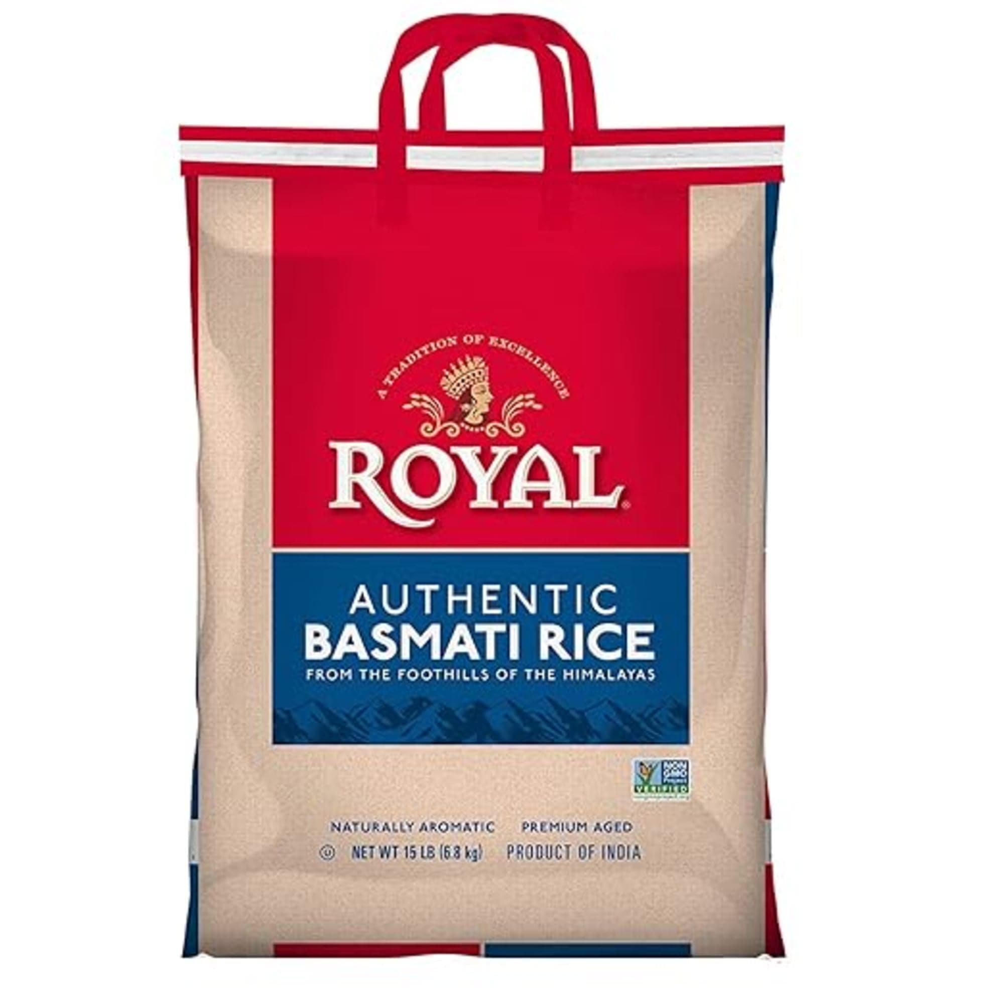 Royal Naturally Aged Authentic Long Grain Indian White Rice, 15 lb