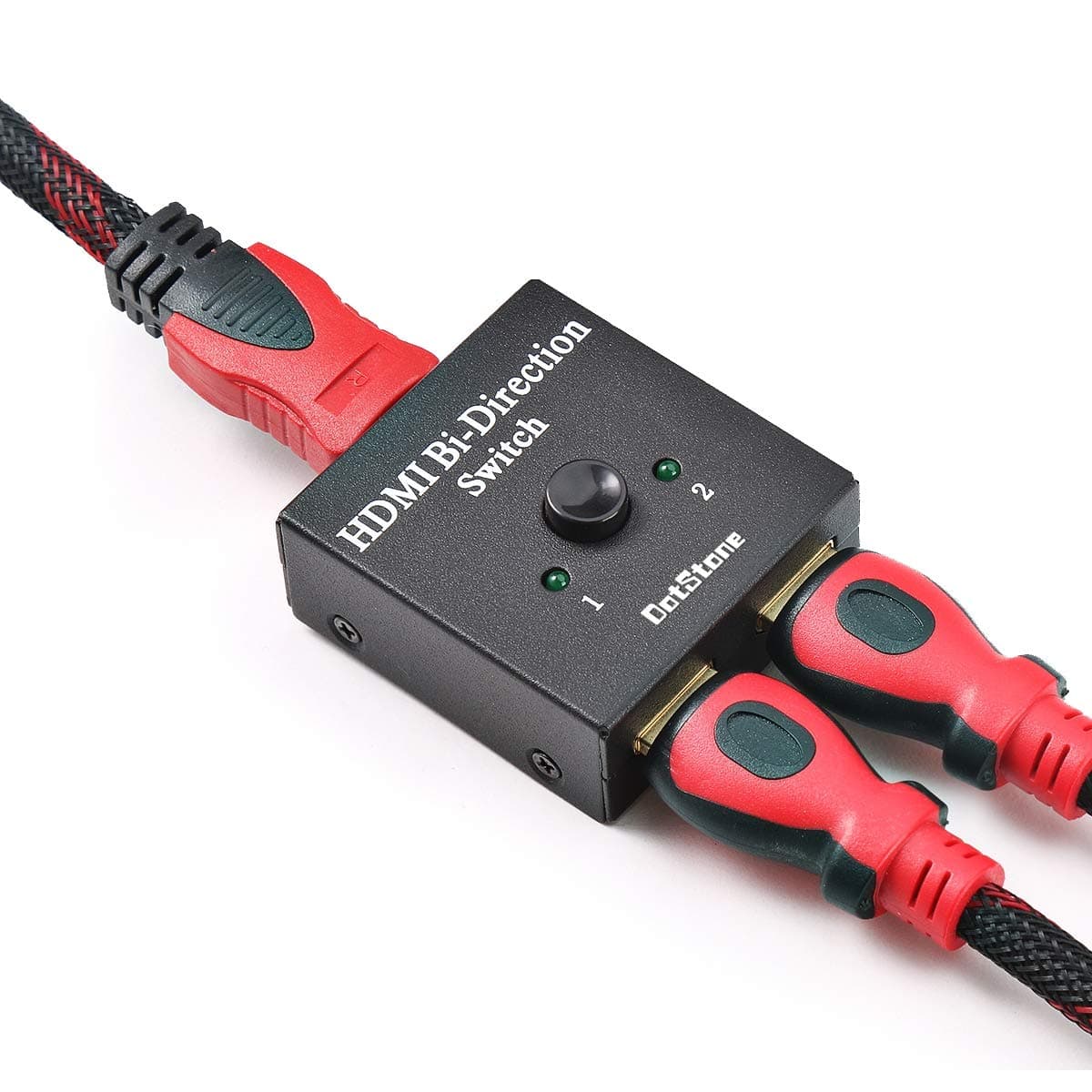 DotStone HDMI Switch Bi-direction Manual HDMI Switcher 2 Into 1 or 1 In 2 Out HDMI Splitter 2 Ports HDMI Hub-HDCP Passthrough-Supports Ultra HD 4K 3D 1080P