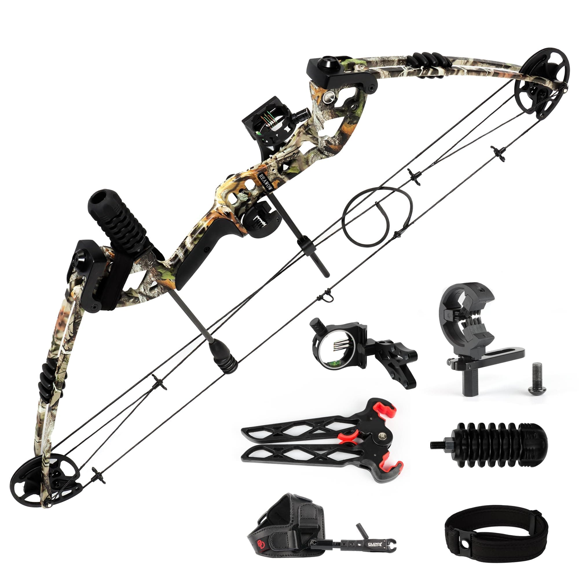 Compound Bow and Arrow Set Adult,Archery Compound Bow Kit 25-45lbs Adult,Archery Hunting Bow with Carbon Arrows Shooting Right Hand Target Practice,Adjustable for Women Men and Youth,310 FPS