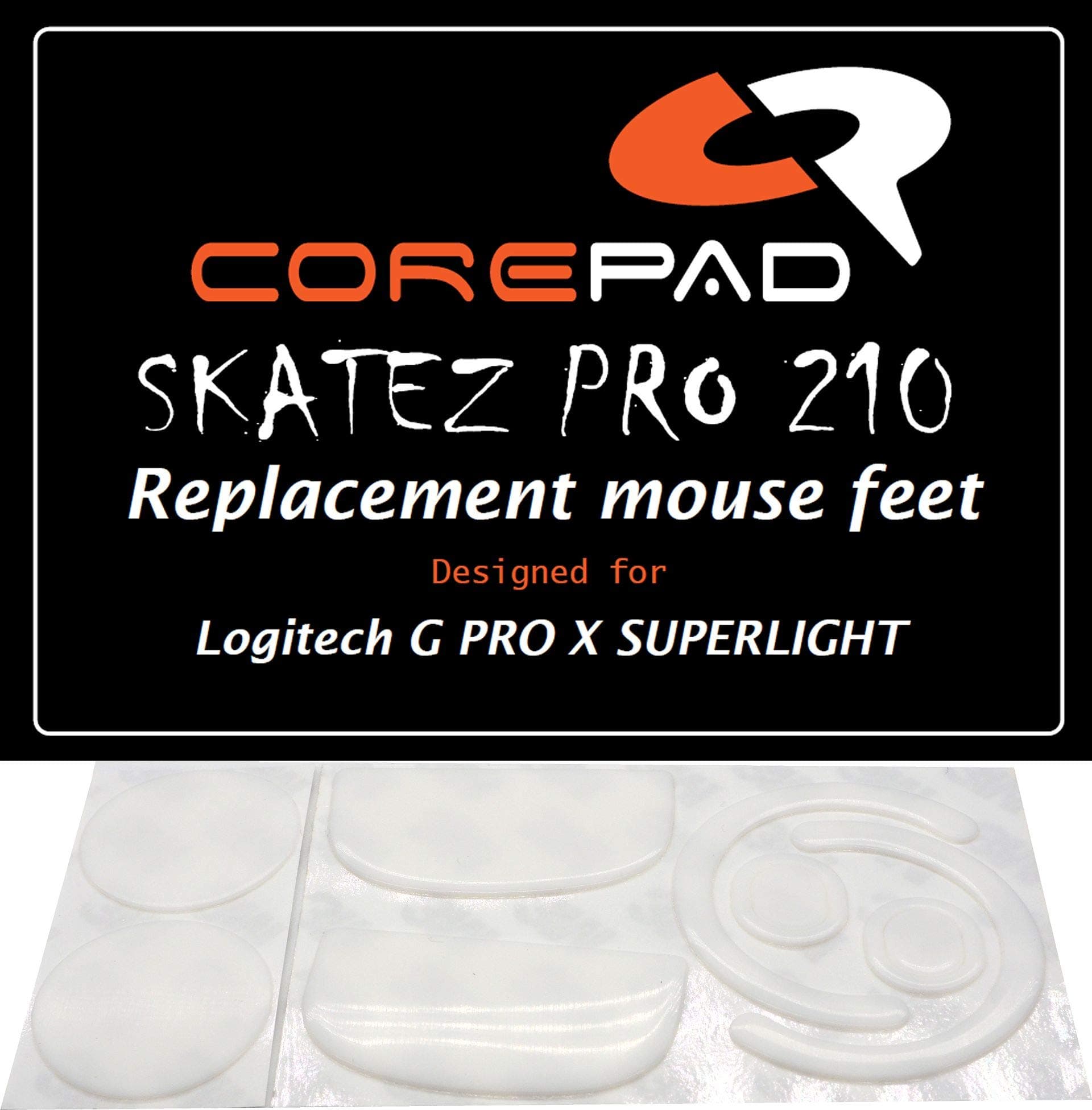 Corepad Skatez PRO 210 Replacement Mouse Feet for Logitech G PRO X Superlight