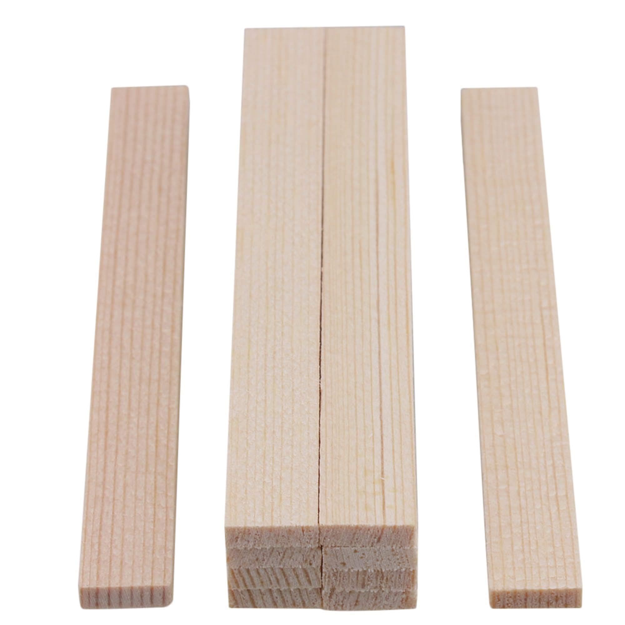 Mini 4" Length Smooth Square Sticks for DIY Crafts Carving Bamboo Wood Model Building Construction Set of 10