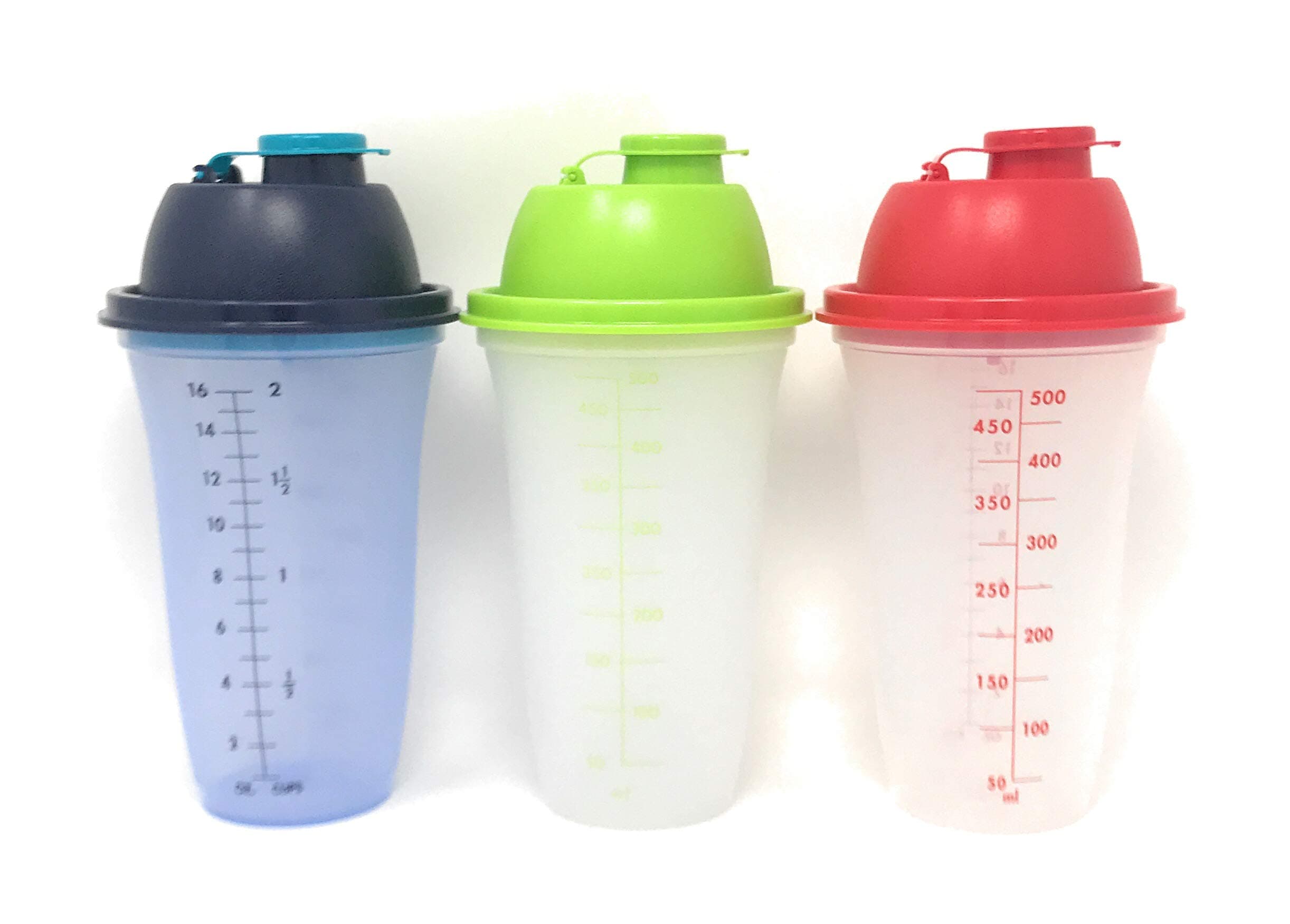 Tupperware Quick Shake Shaker Mixer Blender Colors Trio Set