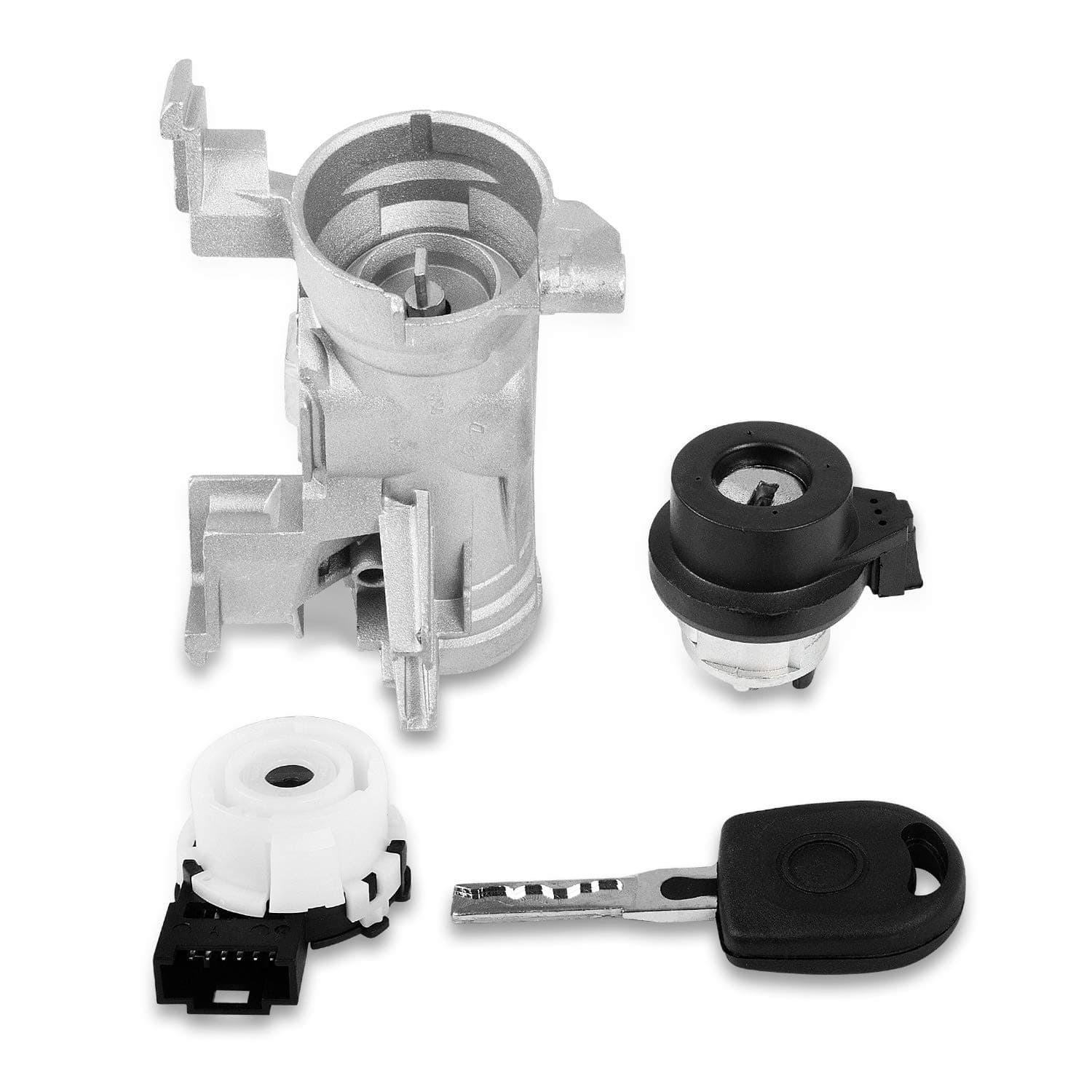 Ignition Starter Switch Lock Cylinder Compatible with 2003-2013 Volkswagen VW Golf Jetta MK5 Audi A3 TT R8 Replaces 1K0905851B 1K0905865 5Q0905865A Ignition Switch Steering Lock with Key
