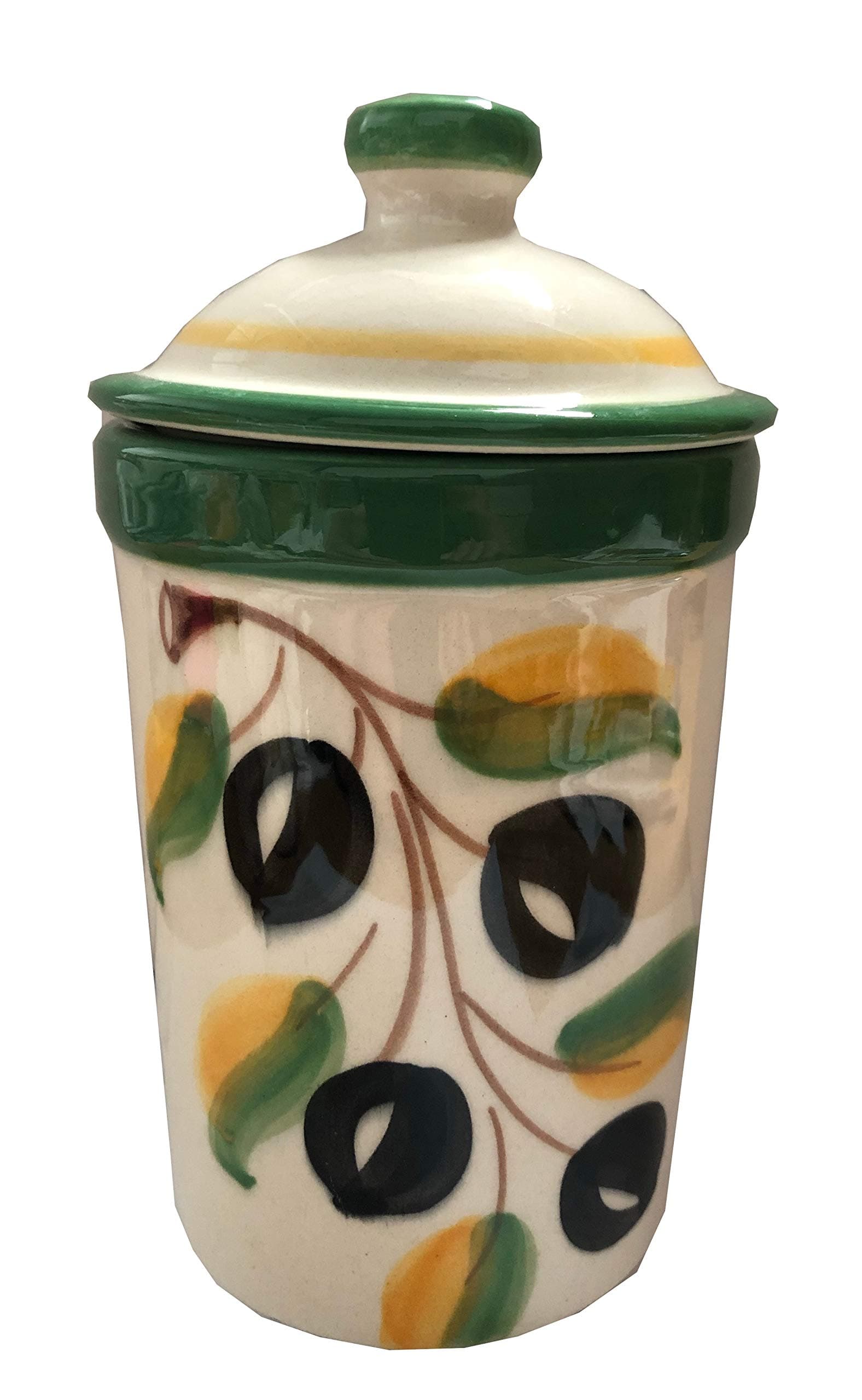 Light Green Olive Design Garlic Keeper Pot (2)